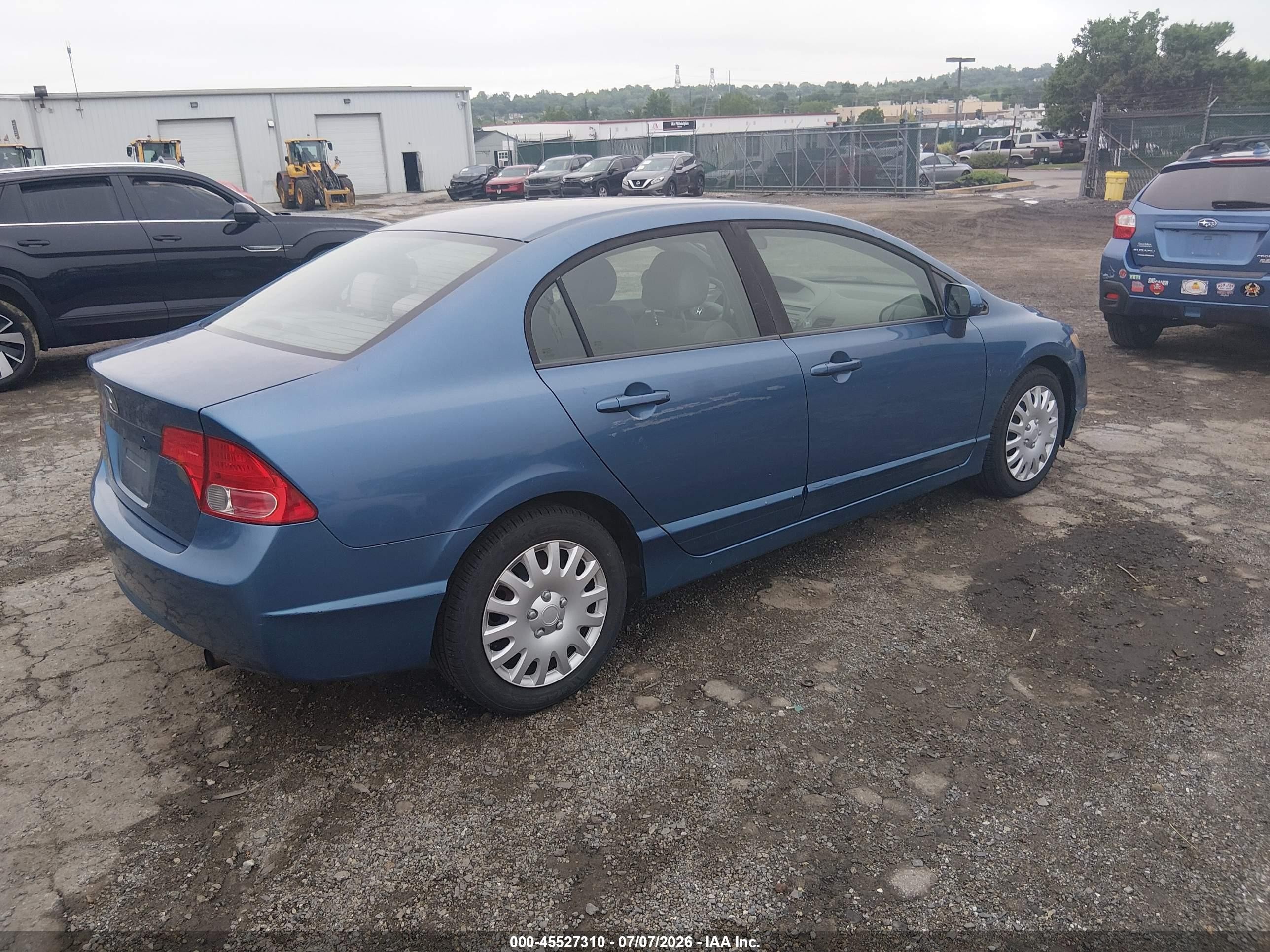 2008 Honda Civic Lx Blue vin: 1HGFA16528L069929