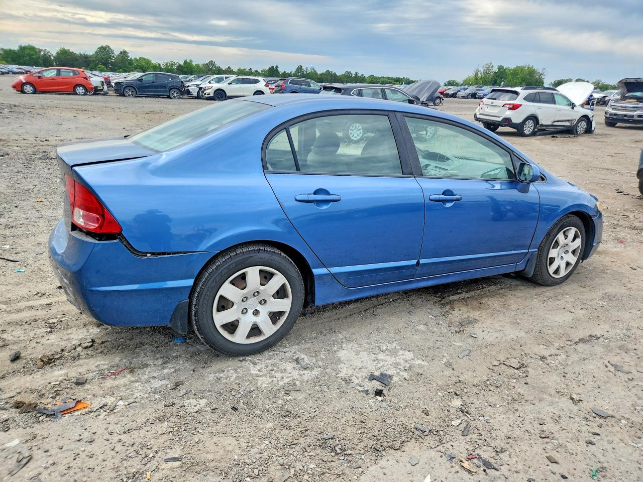 2008 Honda Civic Lx Blue vin: 1HGFA16528L093647