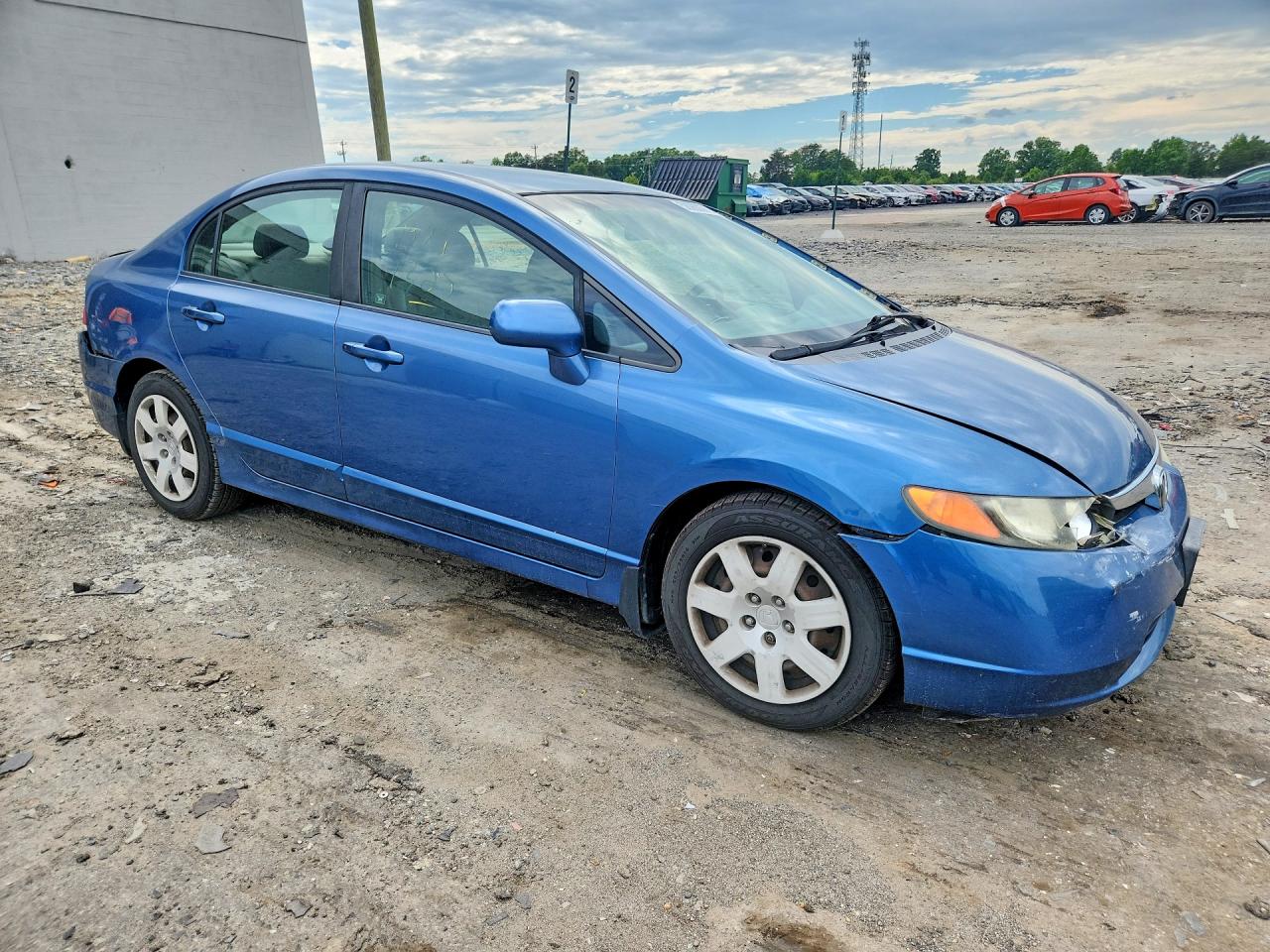 2008 Honda Civic Lx Blue vin: 1HGFA16528L093647