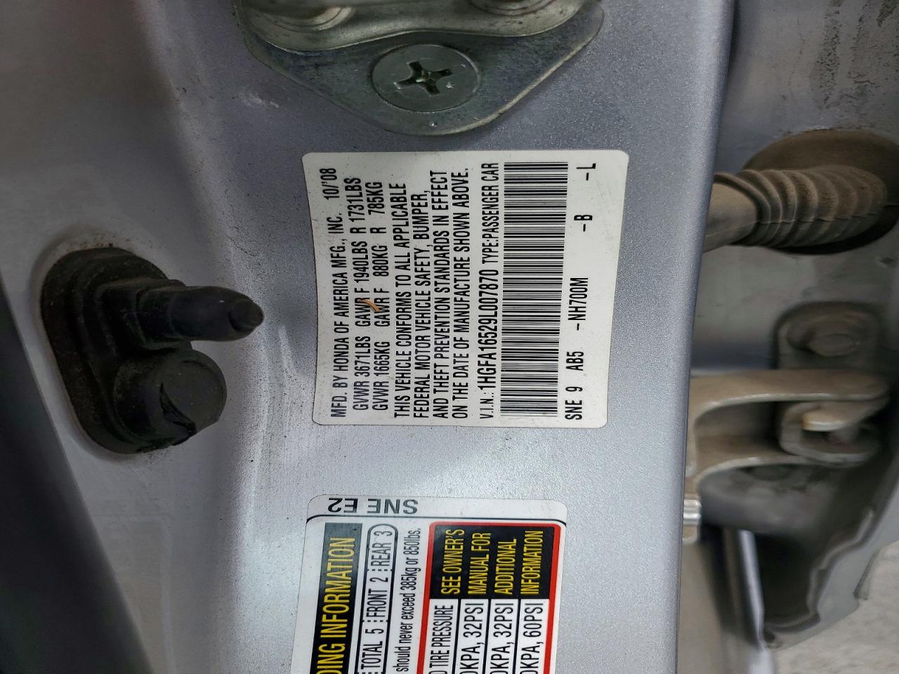2009 Honda Civic Lx Silver vin: 1HGFA16529L007870