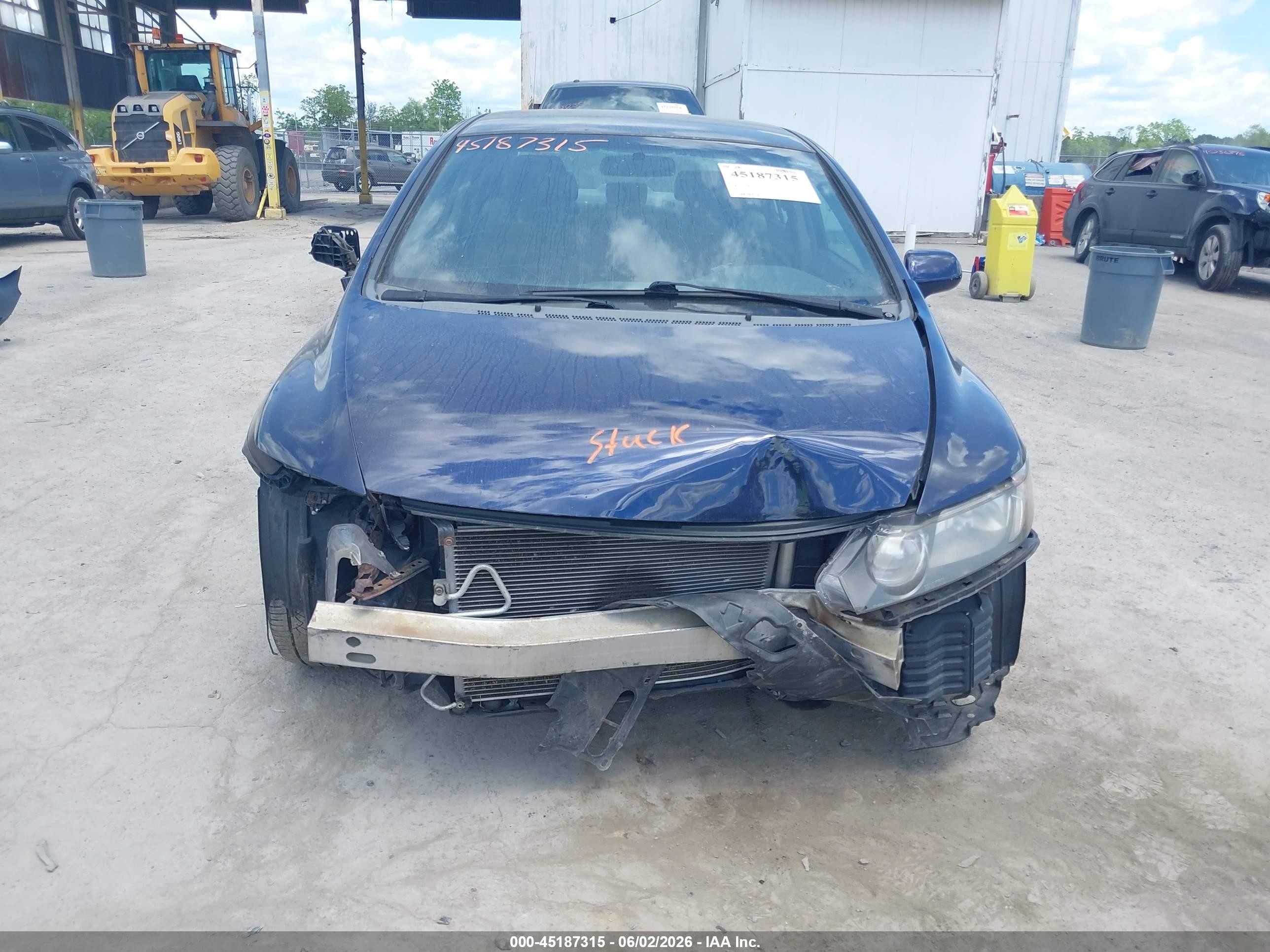 2009 Honda Civic Lx Blue vin: 1HGFA16529L011255