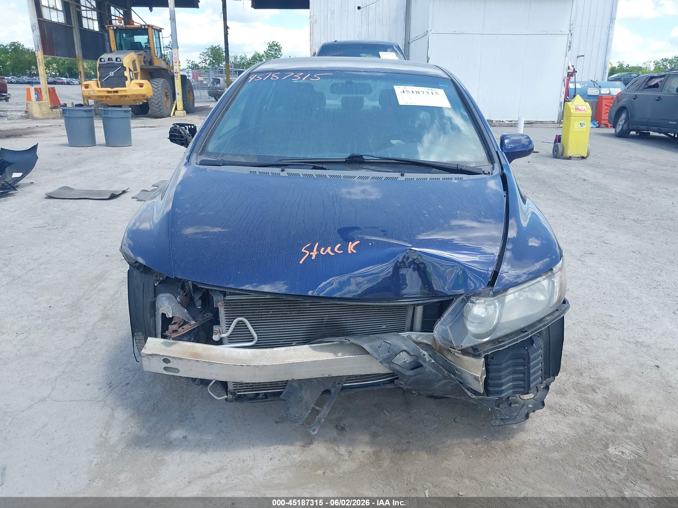 2009 Honda Civic Lx Blue vin: 1HGFA16529L011255