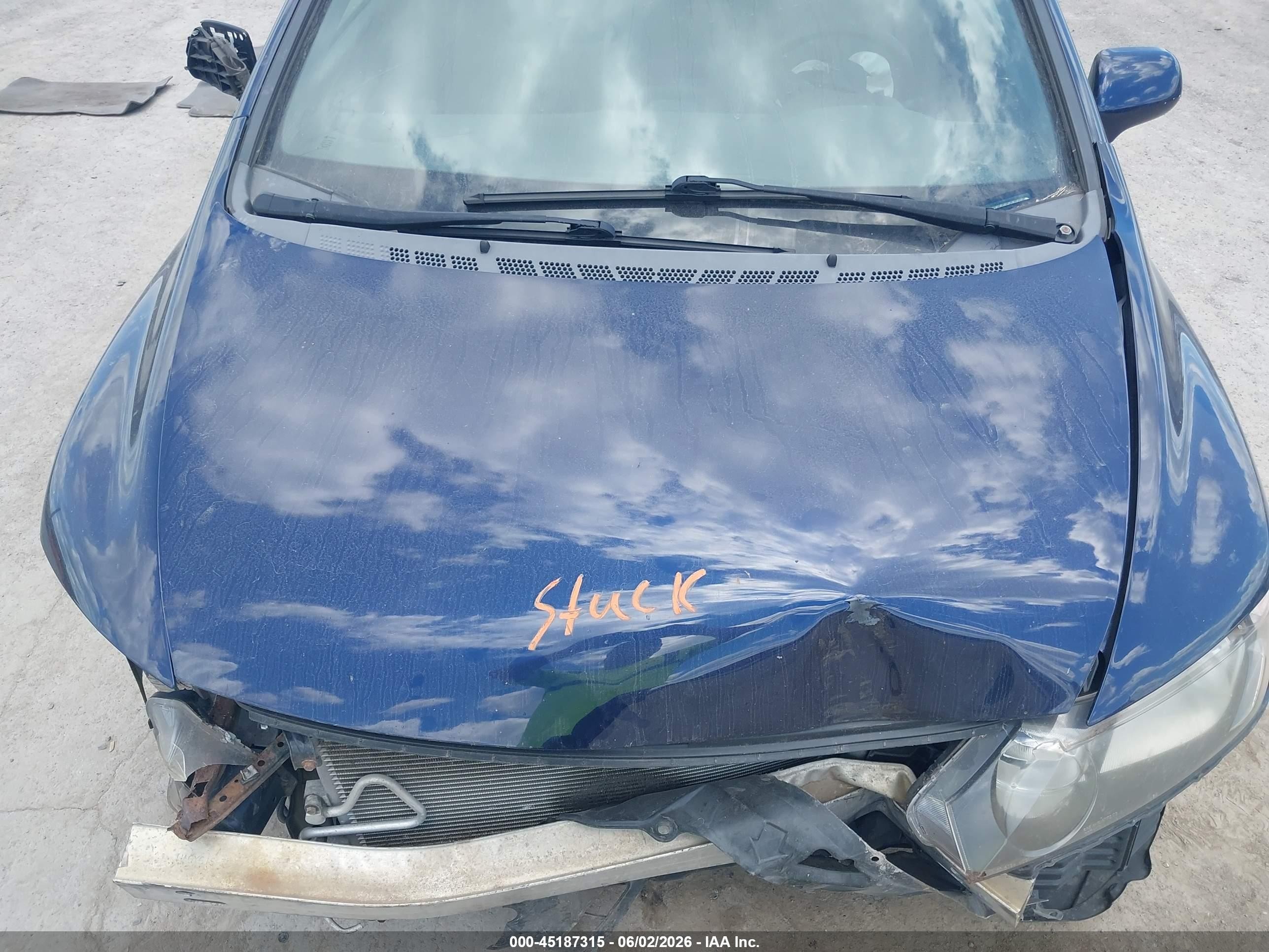 2009 Honda Civic Lx Blue vin: 1HGFA16529L011255