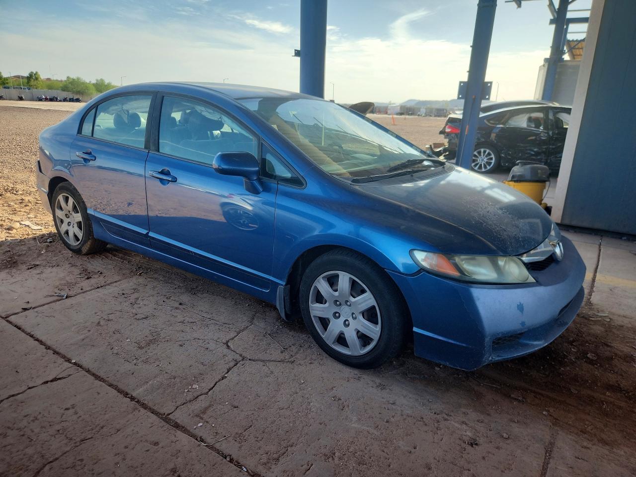 2009 Honda Civic Lx Blue vin: 1HGFA16529L012924