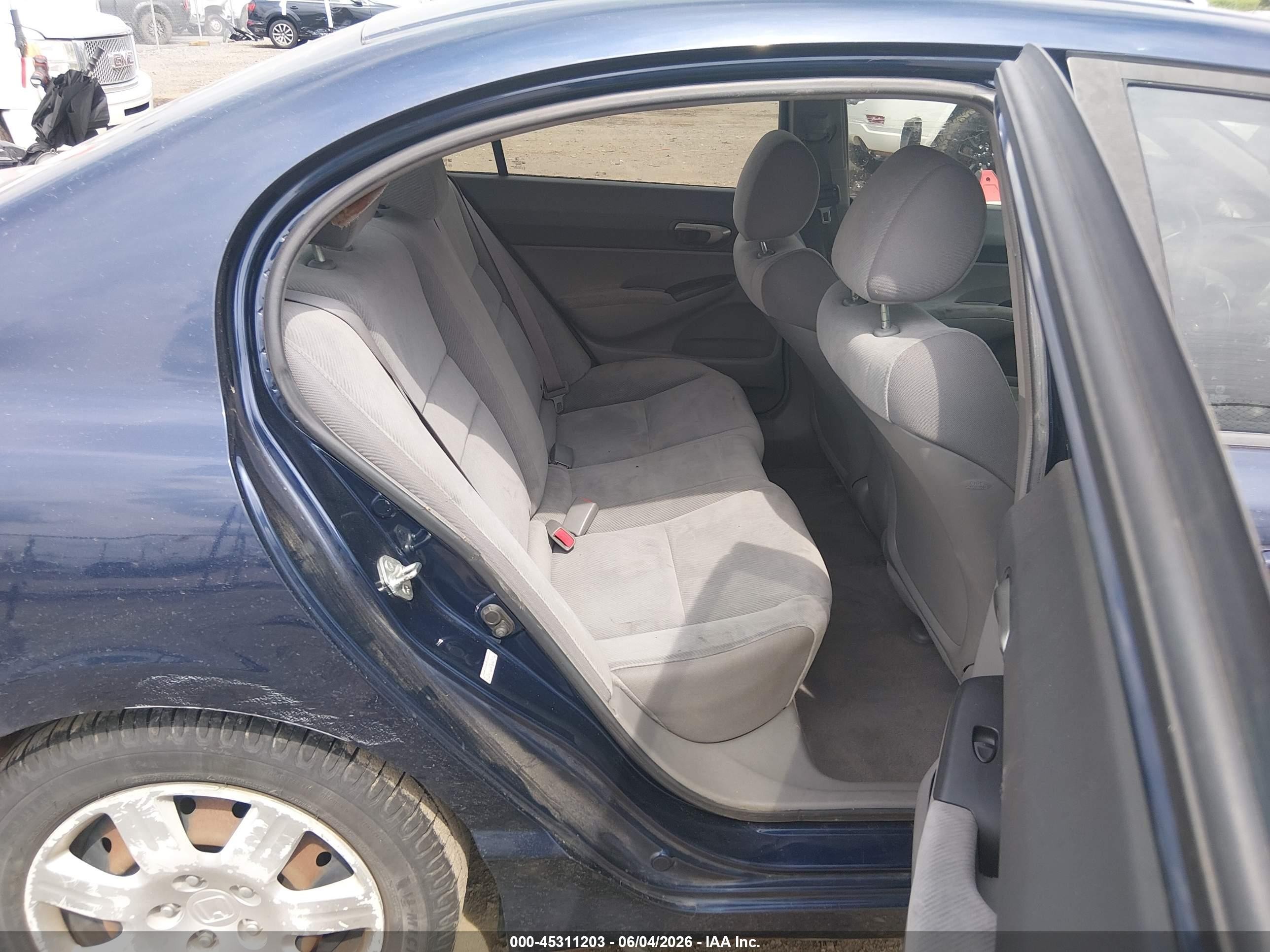 2009 Honda Civic Lx Blue vin: 1HGFA16529L029464