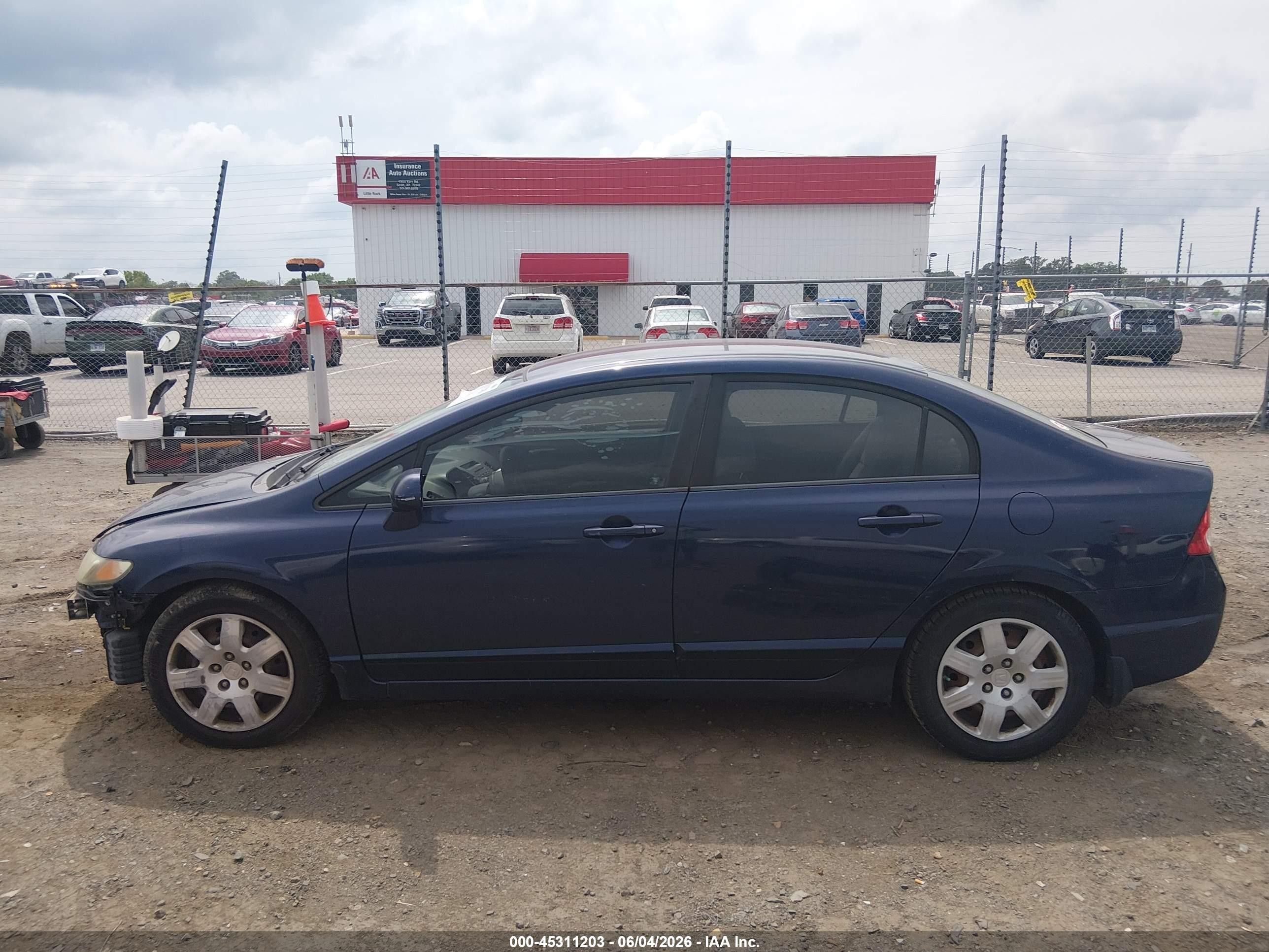 2009 Honda Civic Lx Blue vin: 1HGFA16529L029464