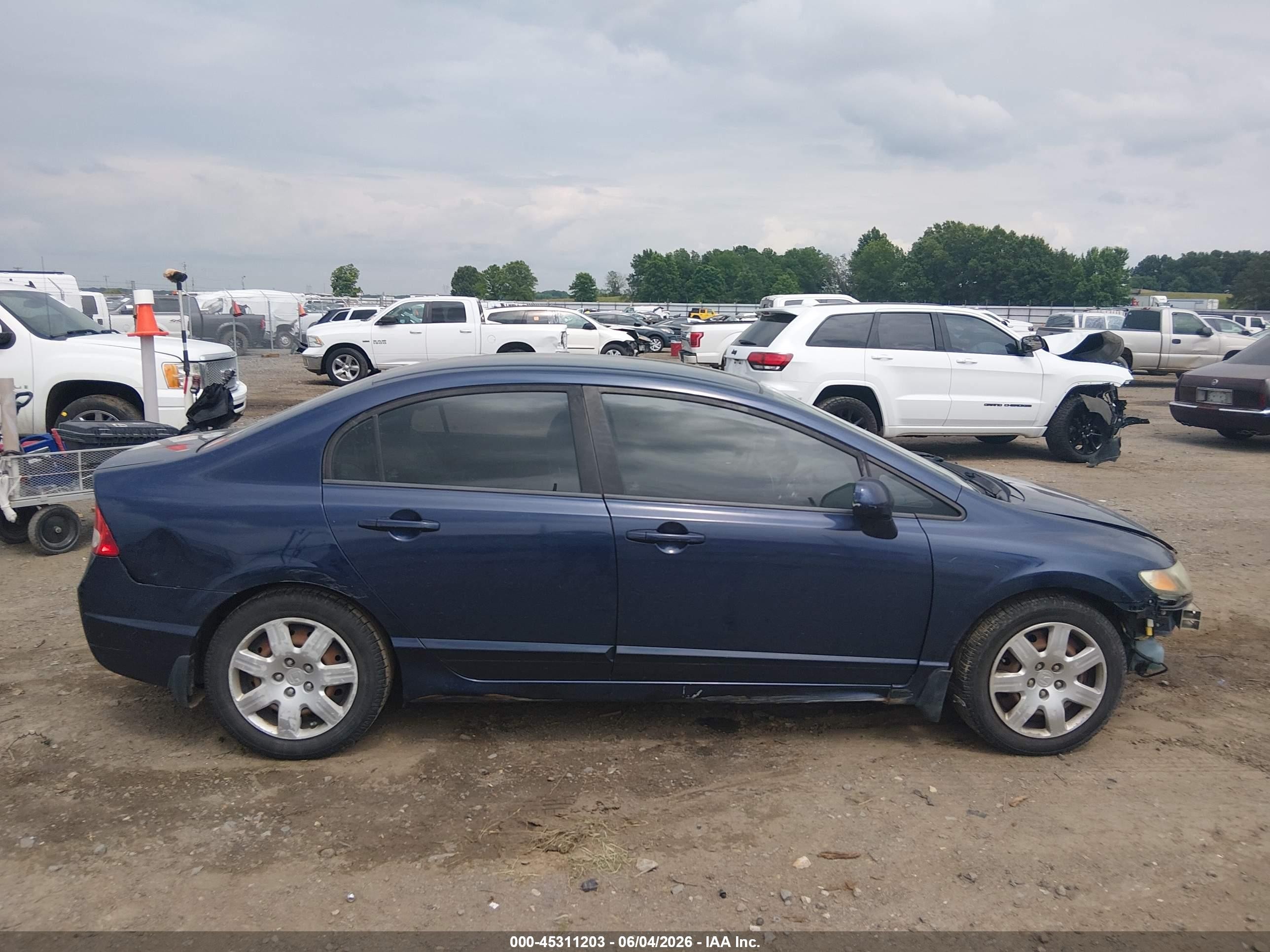 2009 Honda Civic Lx Blue vin: 1HGFA16529L029464