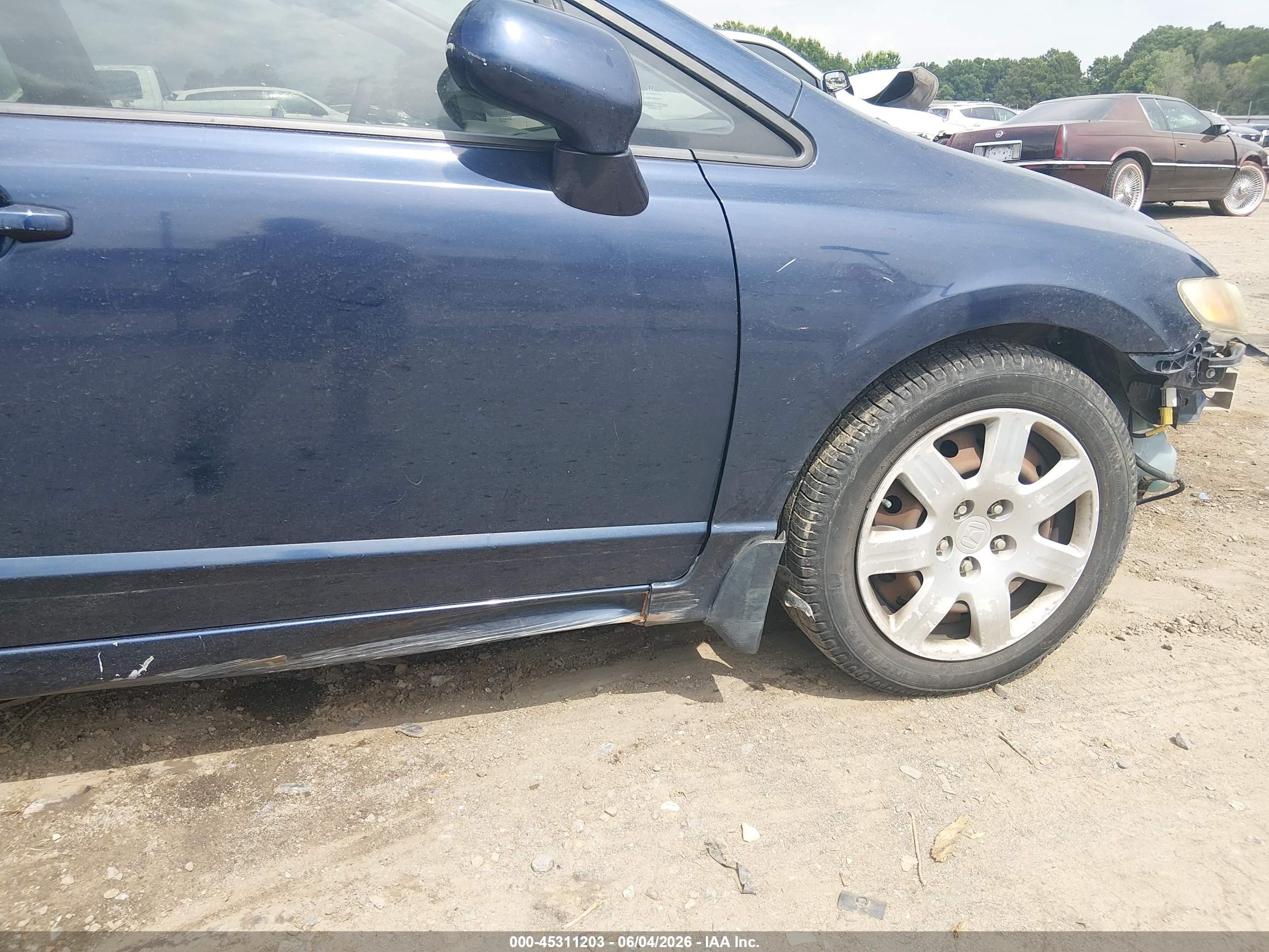 2009 Honda Civic Lx Blue vin: 1HGFA16529L029464