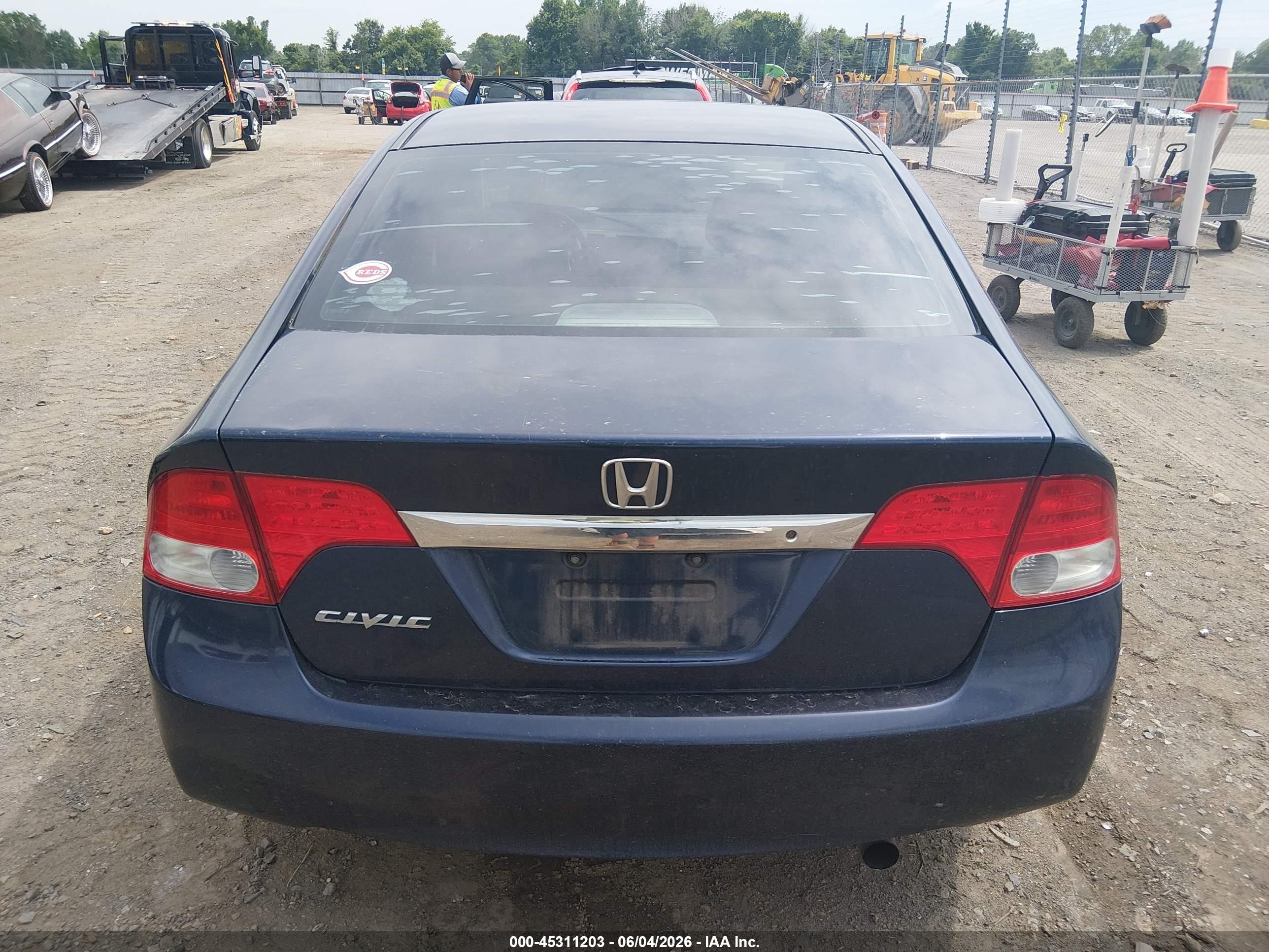 2009 Honda Civic Lx Blue vin: 1HGFA16529L029464