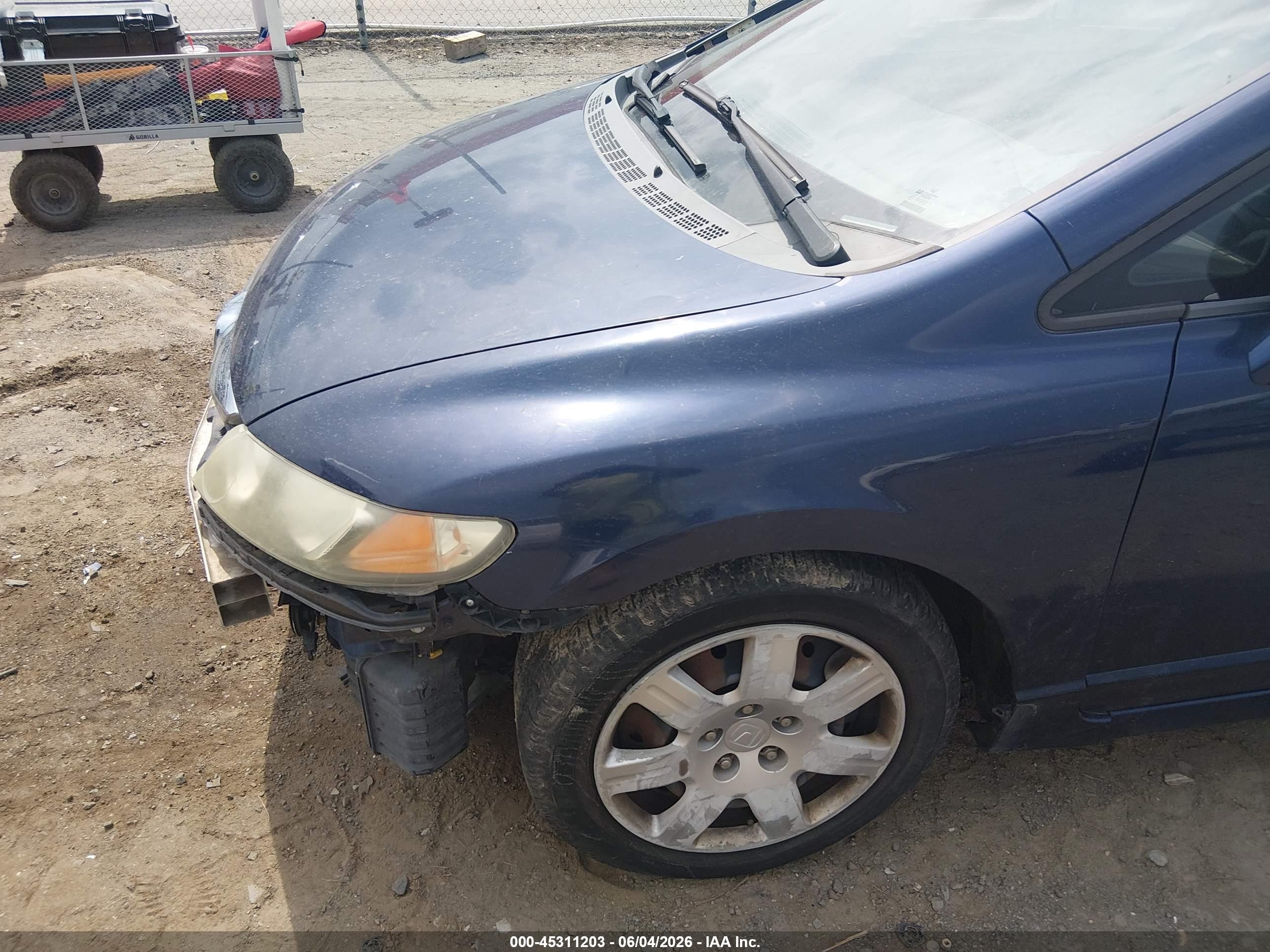 2009 Honda Civic Lx Blue vin: 1HGFA16529L029464