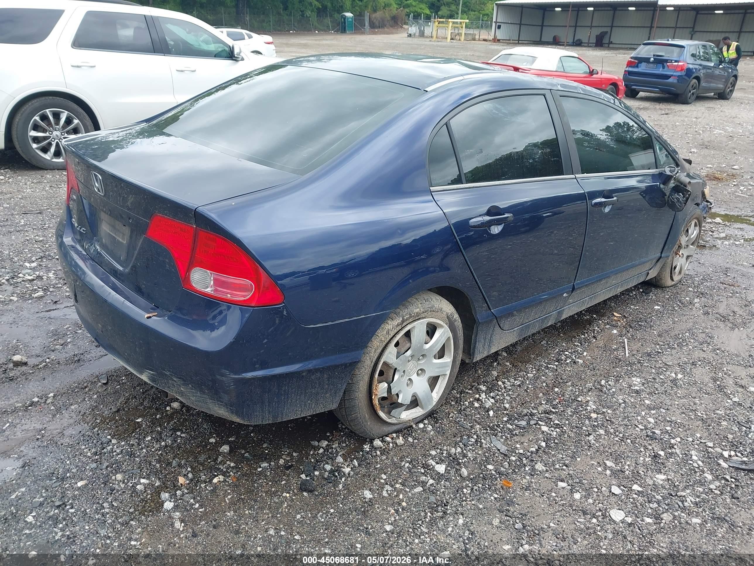 2006 Honda Civic Lx Blue vin: 1HGFA16536L081441