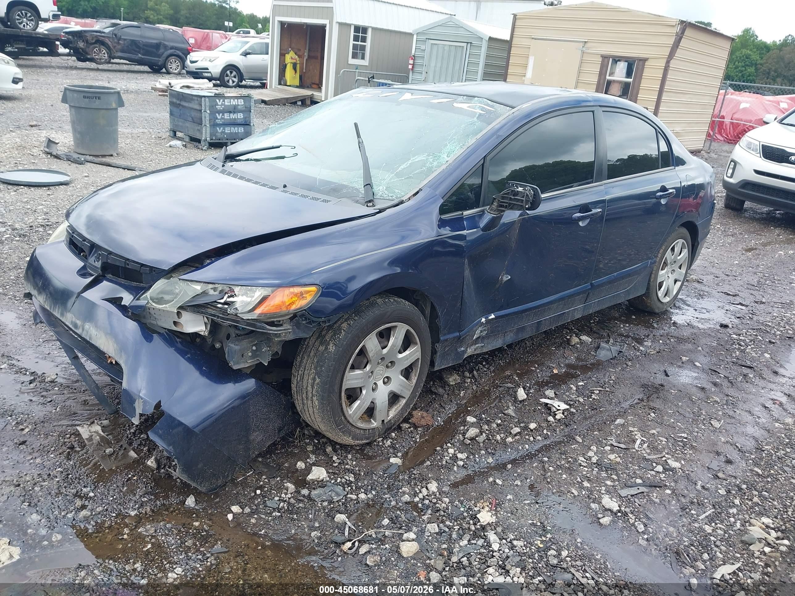 2006 Honda Civic Lx Blue vin: 1HGFA16536L081441