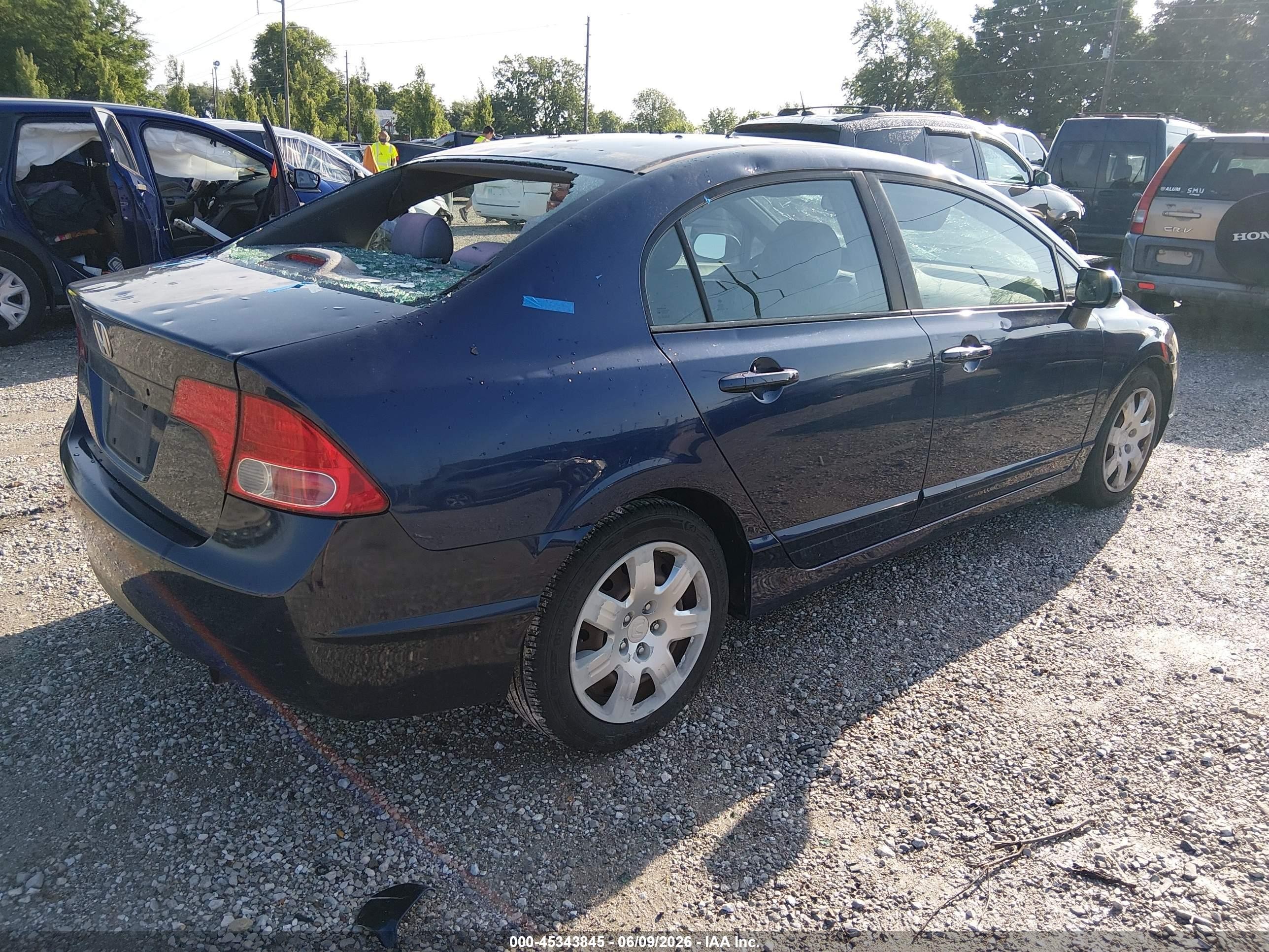 2006 Honda Civic Lx Синий vin: 1HGFA16536L082170