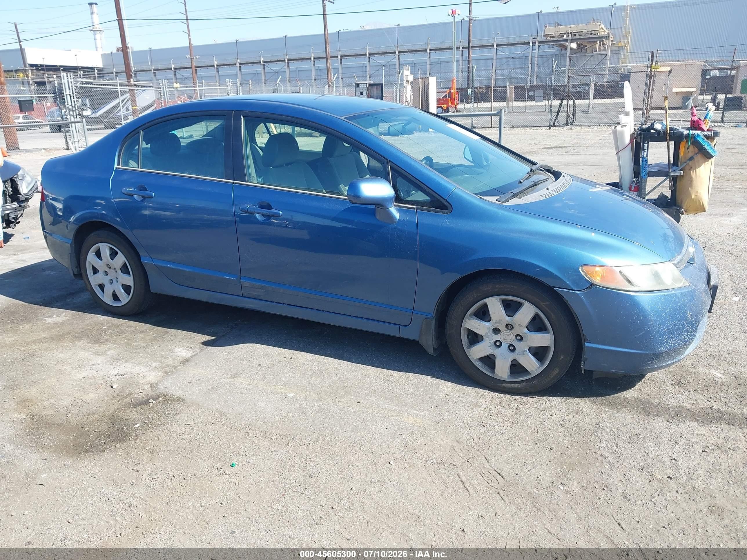 2006 Honda Civic Lx Blue vin: 1HGFA16536L094478