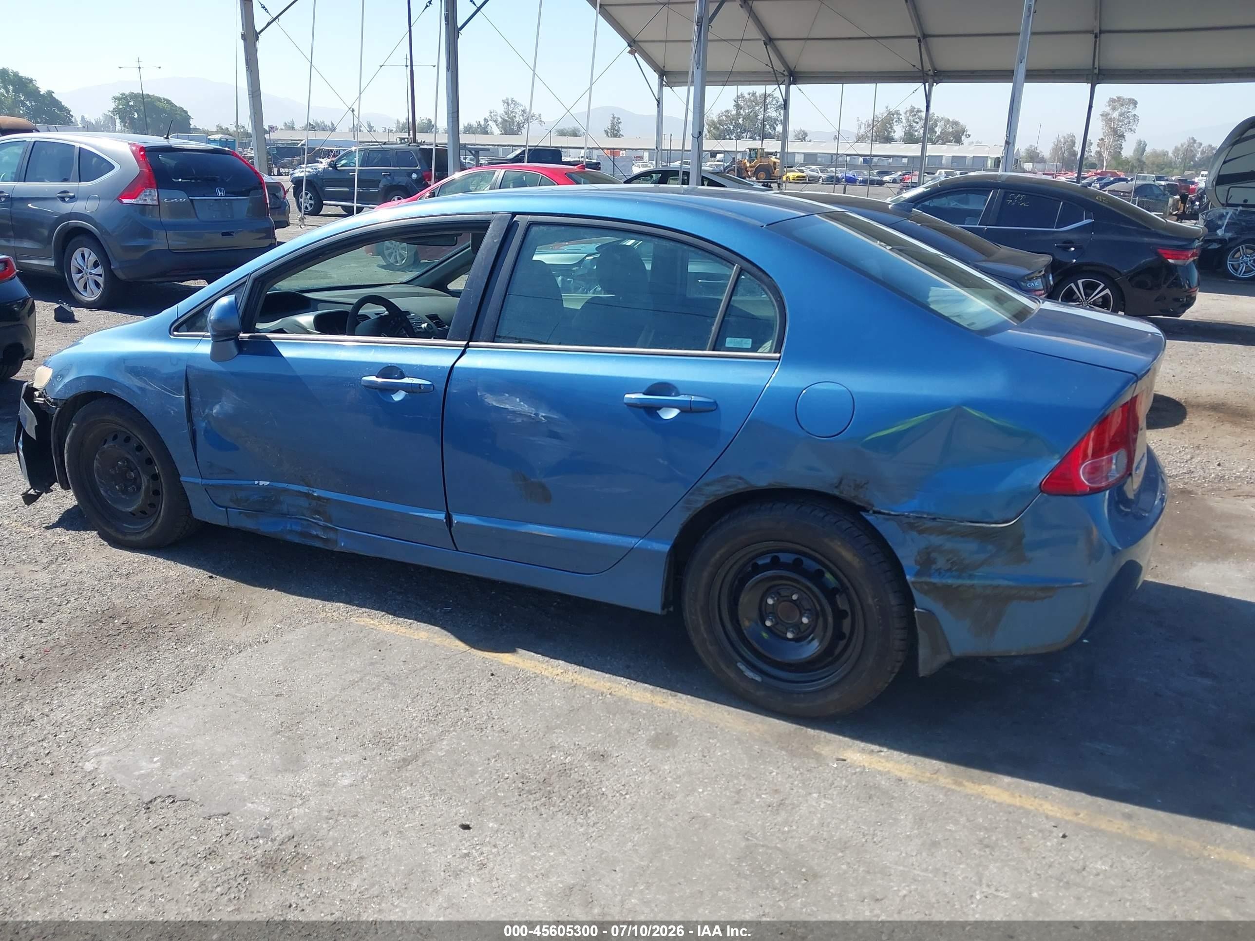 2006 Honda Civic Lx Blue vin: 1HGFA16536L094478