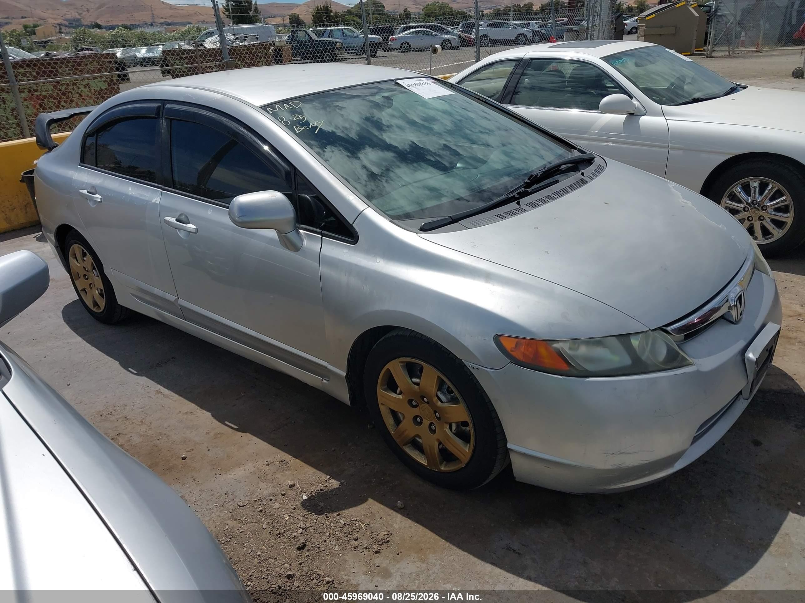 2006 Honda Civic Lx Silver vin: 1HGFA16536L100618