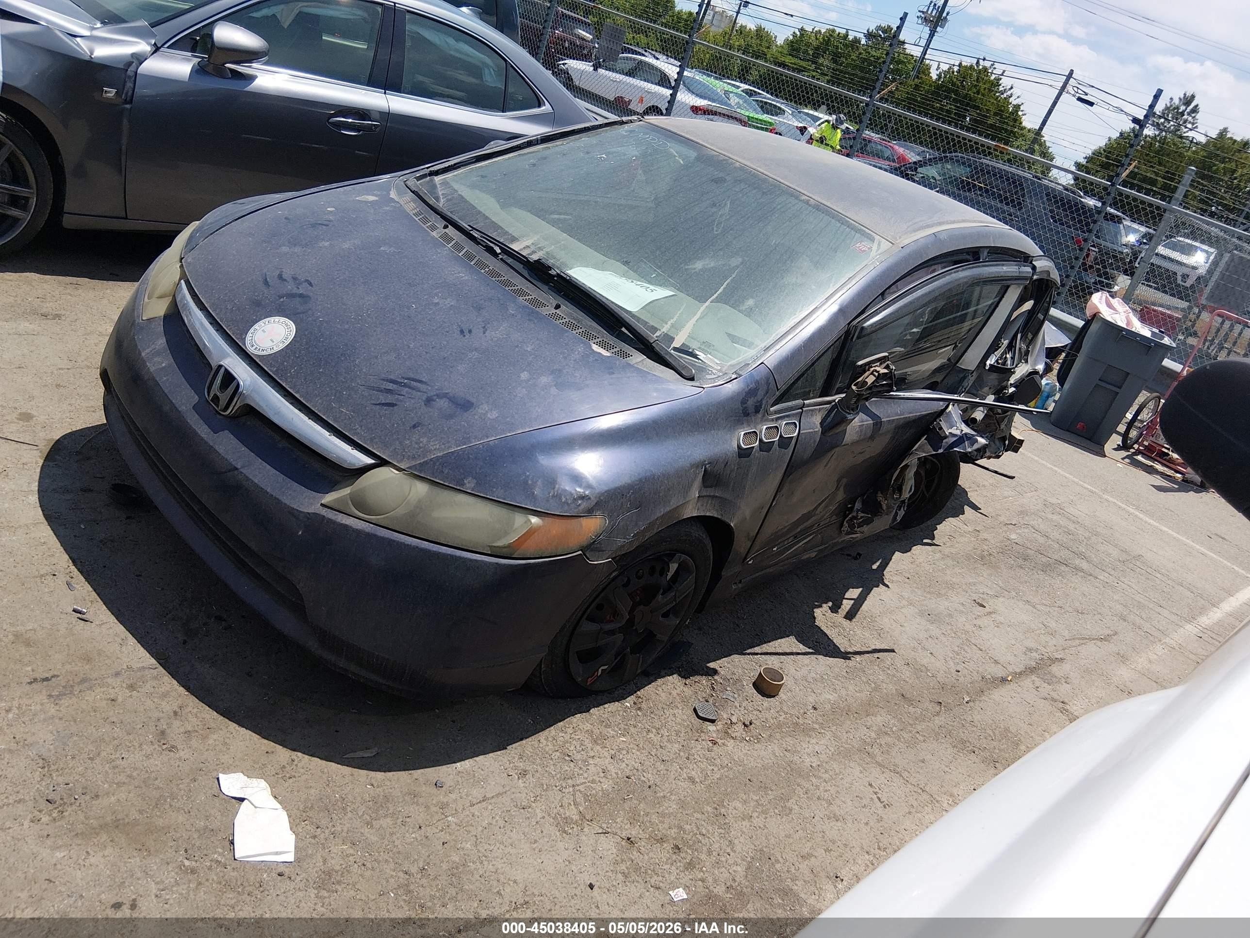 2006 Honda Civic Lx Blue vin: 1HGFA16536L109738