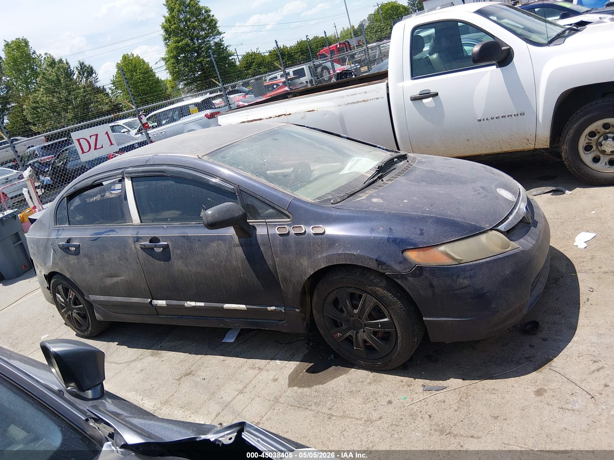 2006 Honda Civic Lx Blue vin: 1HGFA16536L109738