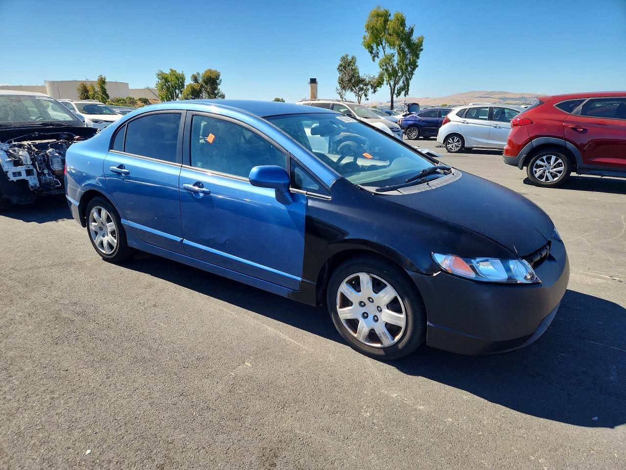 2007 Honda Civic Lx Blue vin: 1HGFA16537L003792