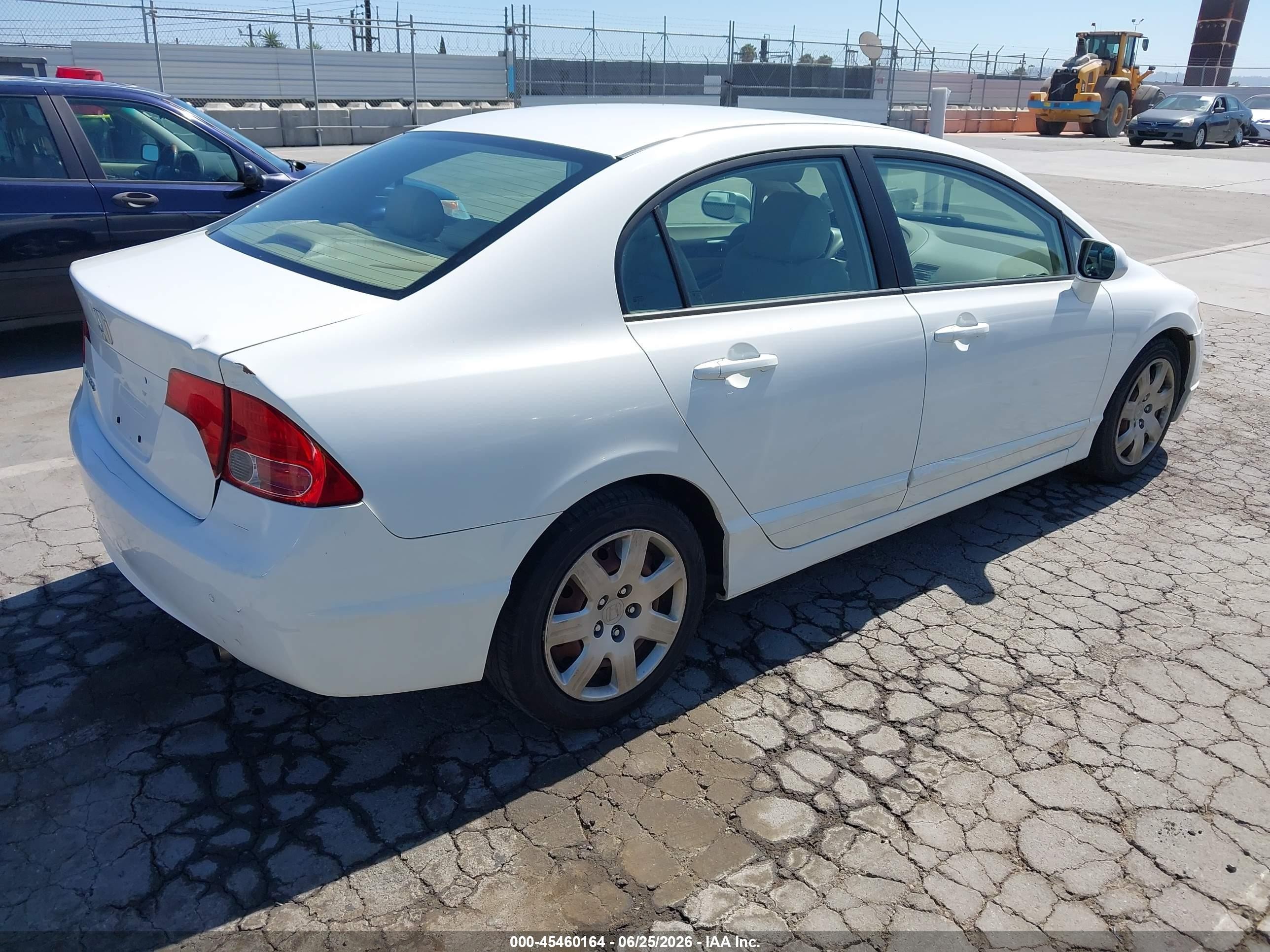 2007 Honda Civic Lx White vin: 1HGFA16537L023511