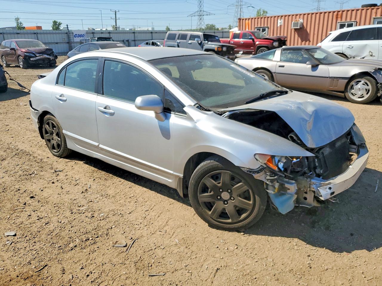 2007 Honda Civic Lx Silver vin: 1HGFA16537L027185