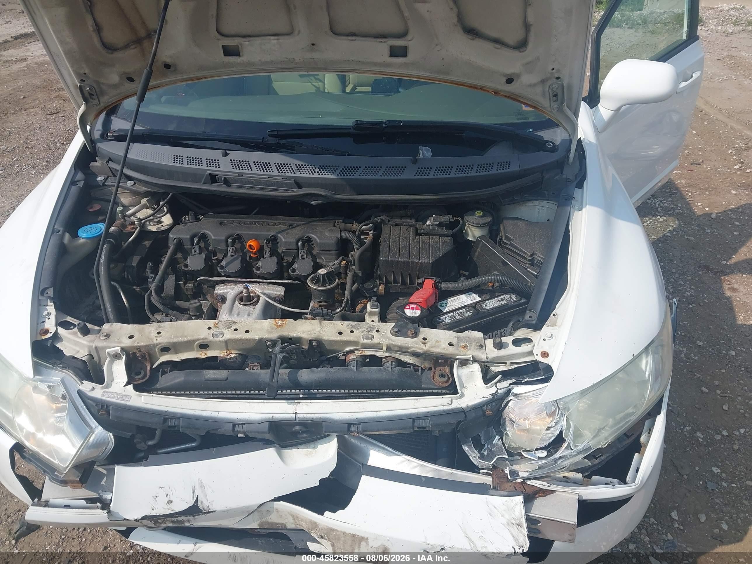 2007 Honda Civic Lx White vin: 1HGFA16537L040129