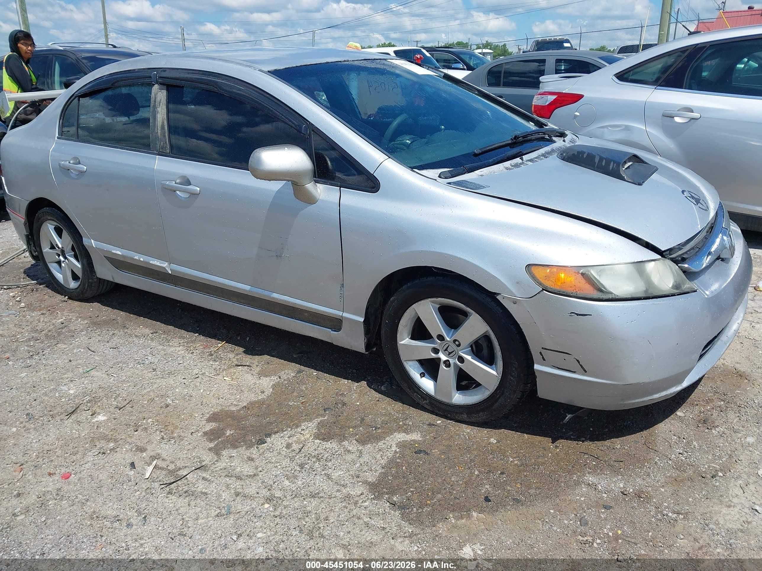 2007 Honda Civic Lx Silver vin: 1HGFA16537L053348