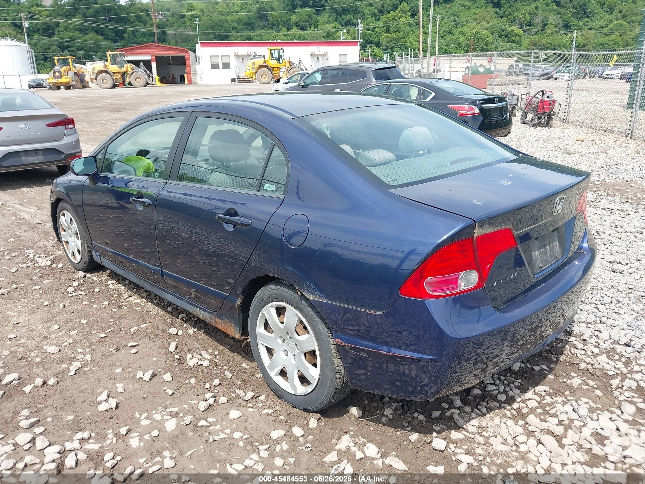 2007 Honda Civic Lx Blue vin: 1HGFA16537L069176
