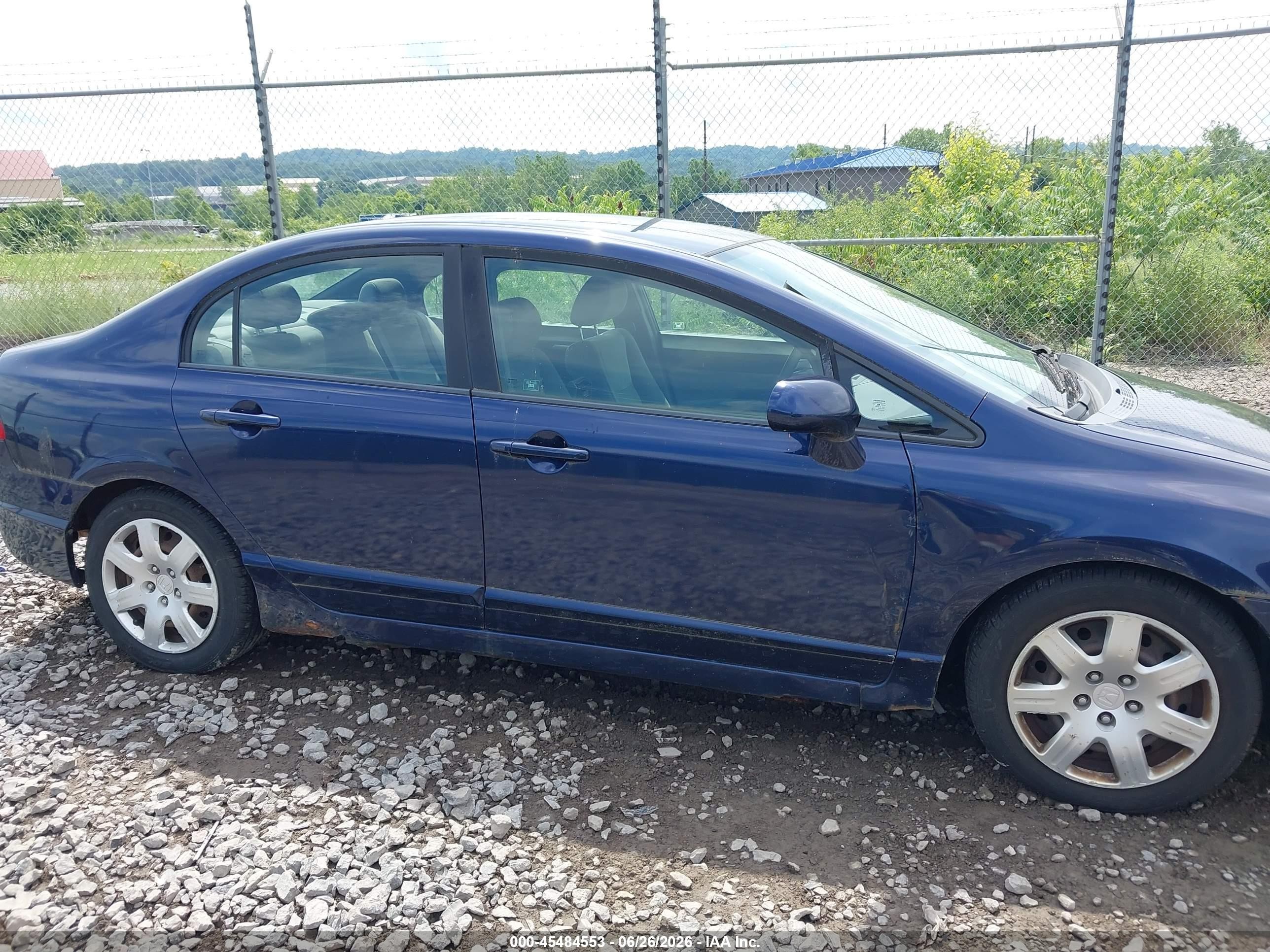 2007 Honda Civic Lx Blue vin: 1HGFA16537L069176
