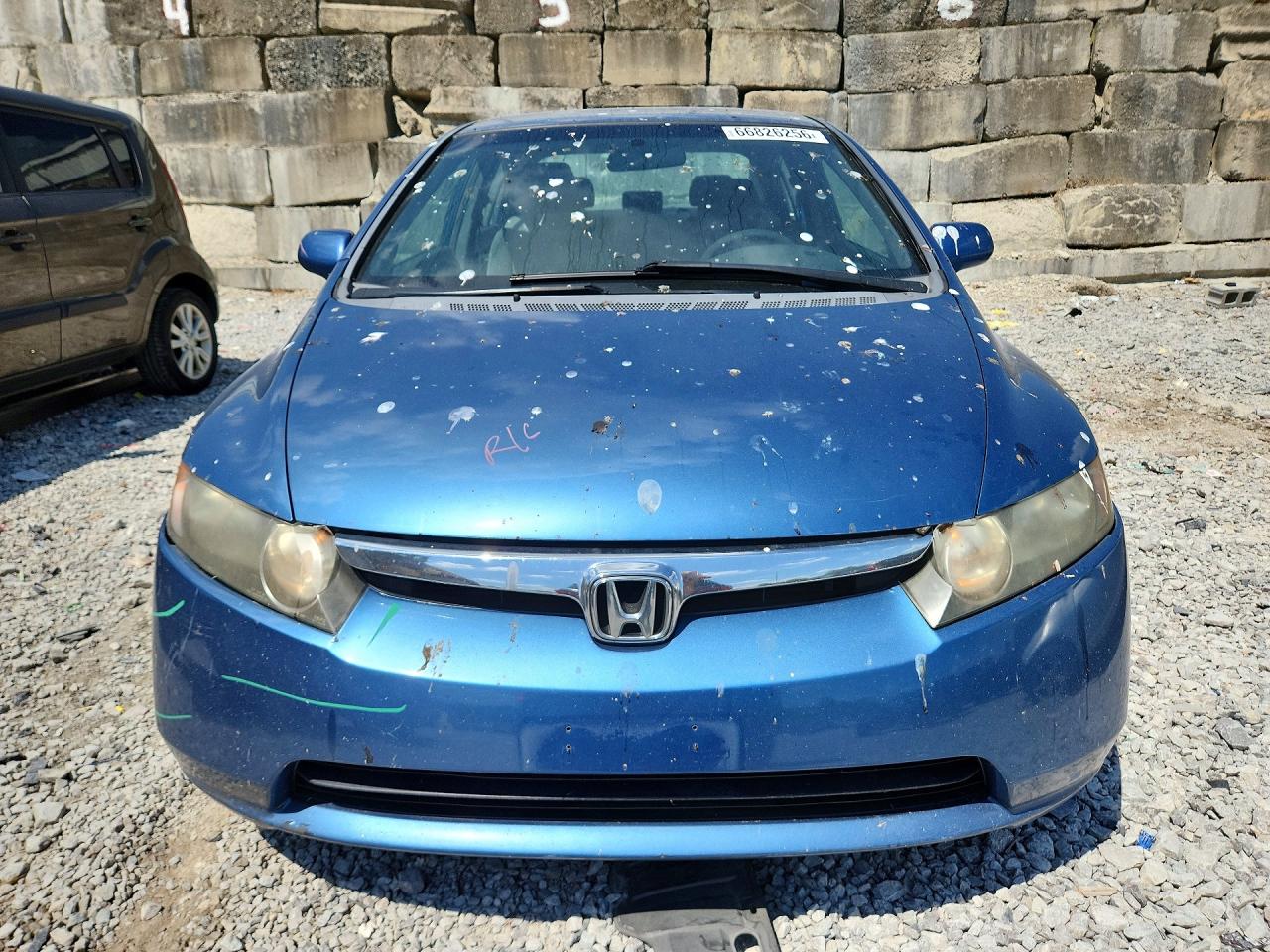 2007 Honda Civic Lx Blue vin: 1HGFA16537L098189