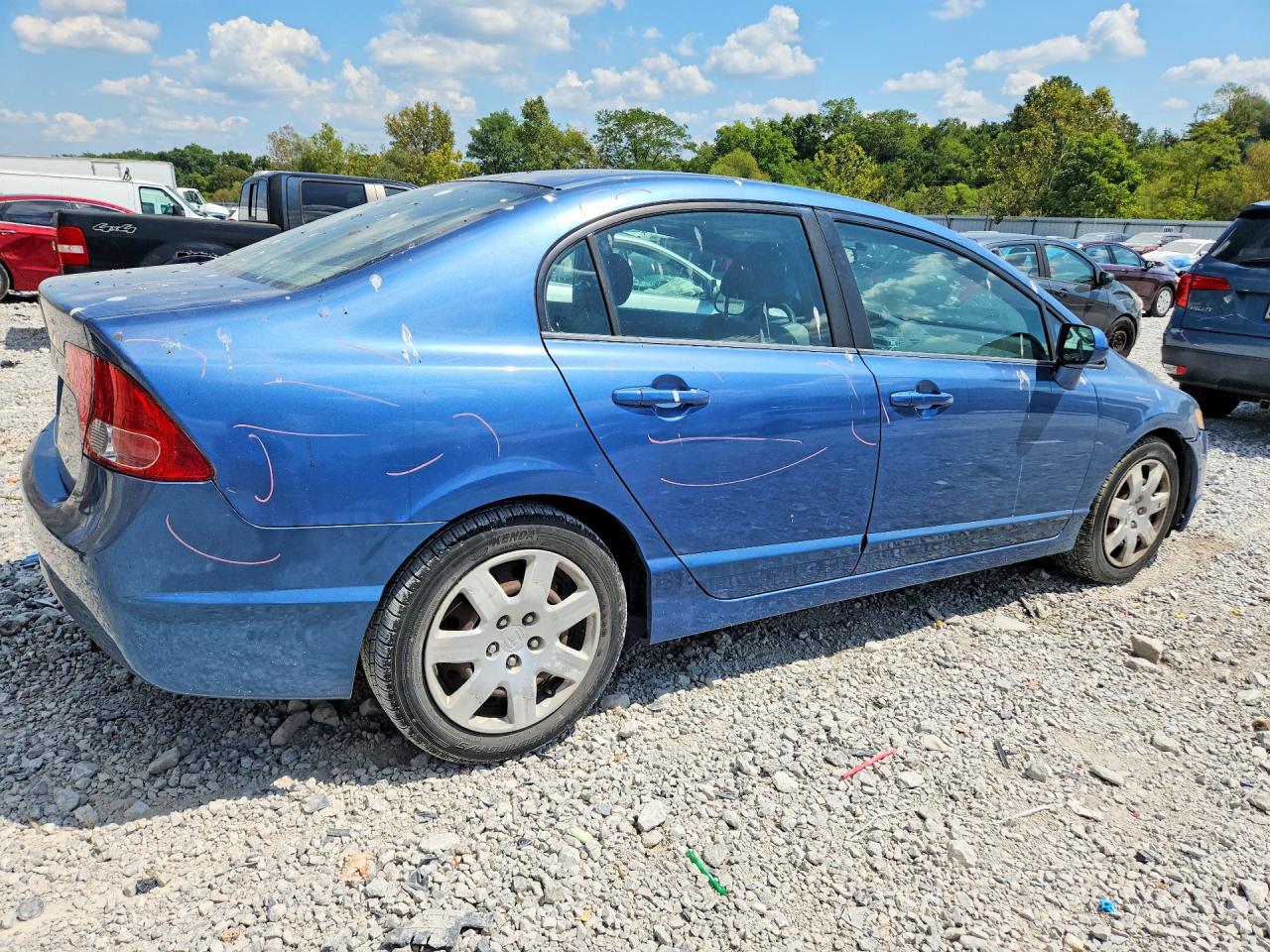 2007 Honda Civic Lx Blue vin: 1HGFA16537L098189