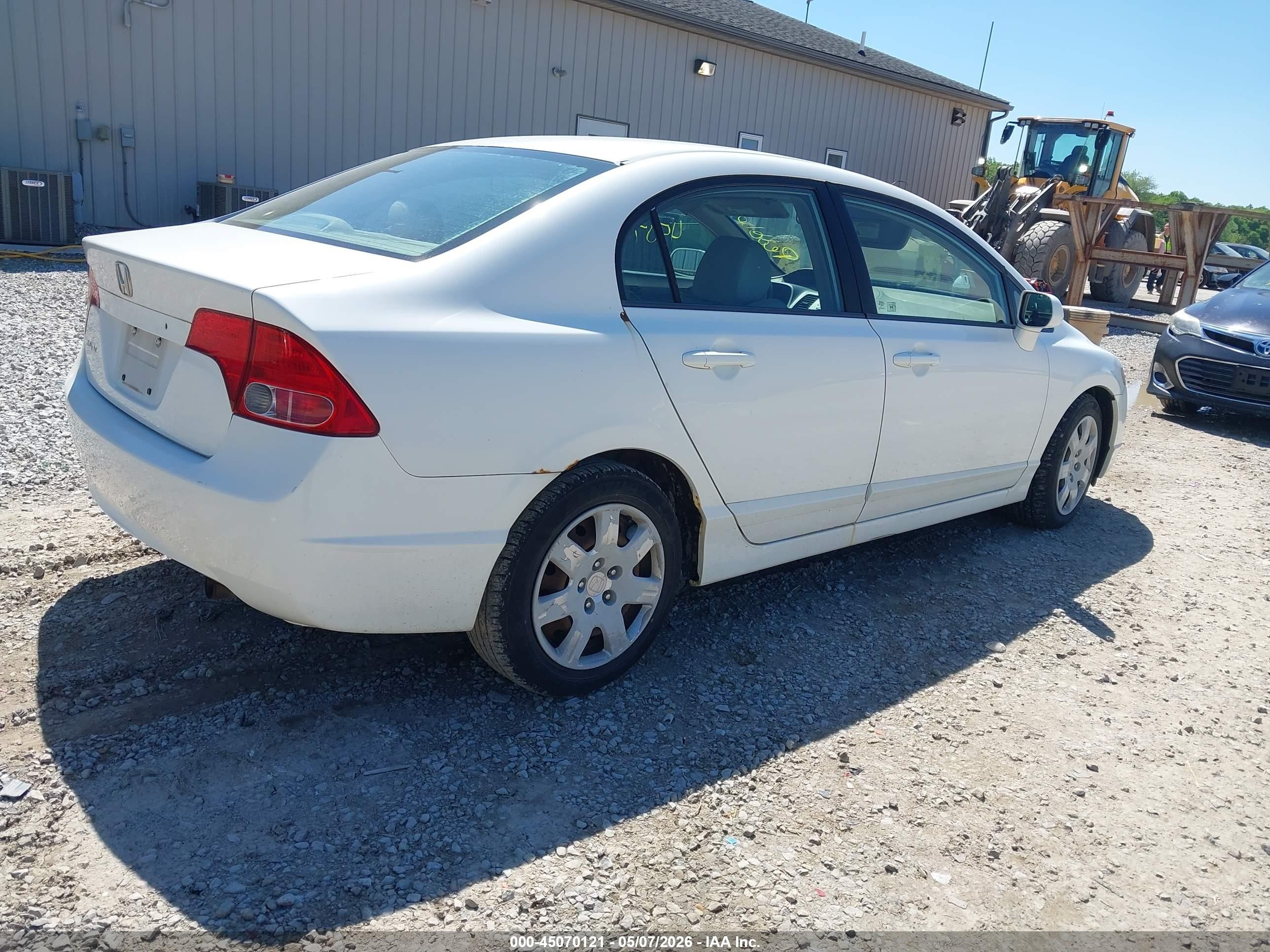 2007 Honda Civic Lx Белый vin: 1HGFA16537L102774