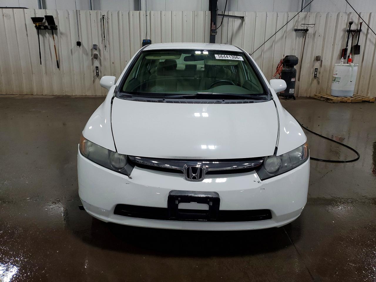 2007 Honda Civic Lx White vin: 1HGFA16537L124547