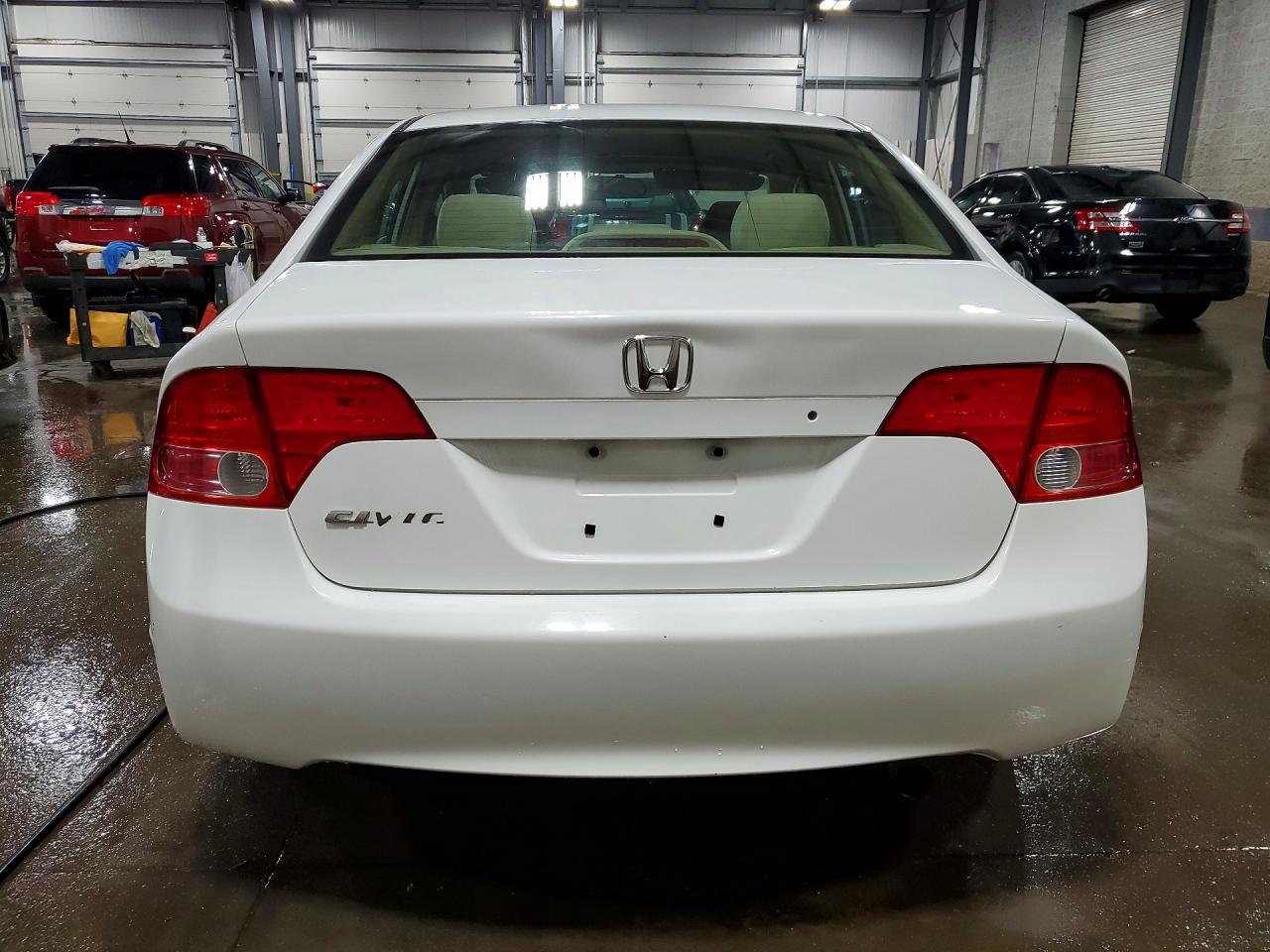 2007 Honda Civic Lx White vin: 1HGFA16537L124547