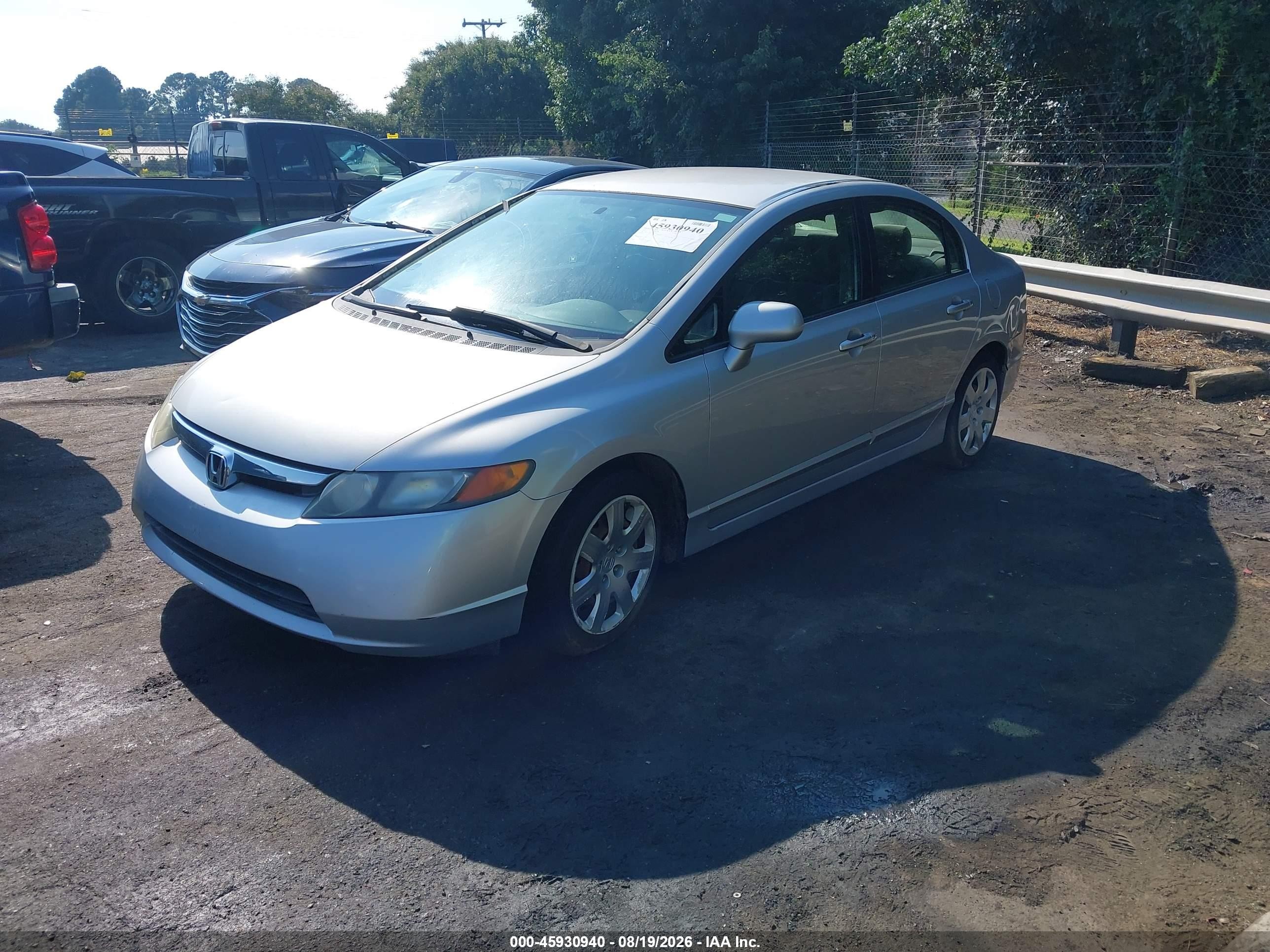2007 Honda Civic Lx Silver vin: 1HGFA16537L137511