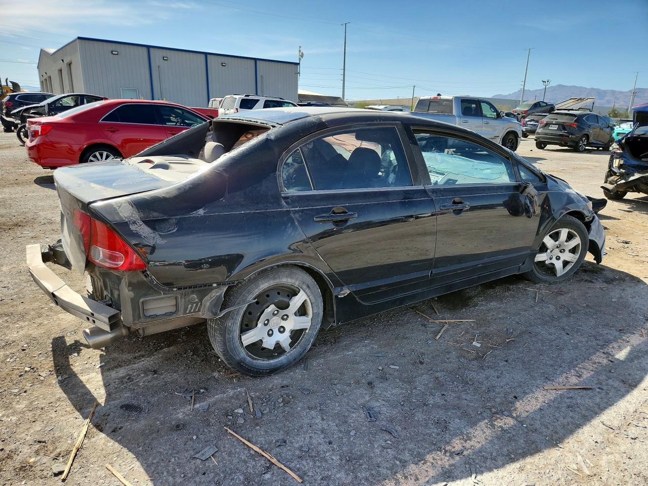 2008 Honda Civic Lx Black vin: 1HGFA16538L011408