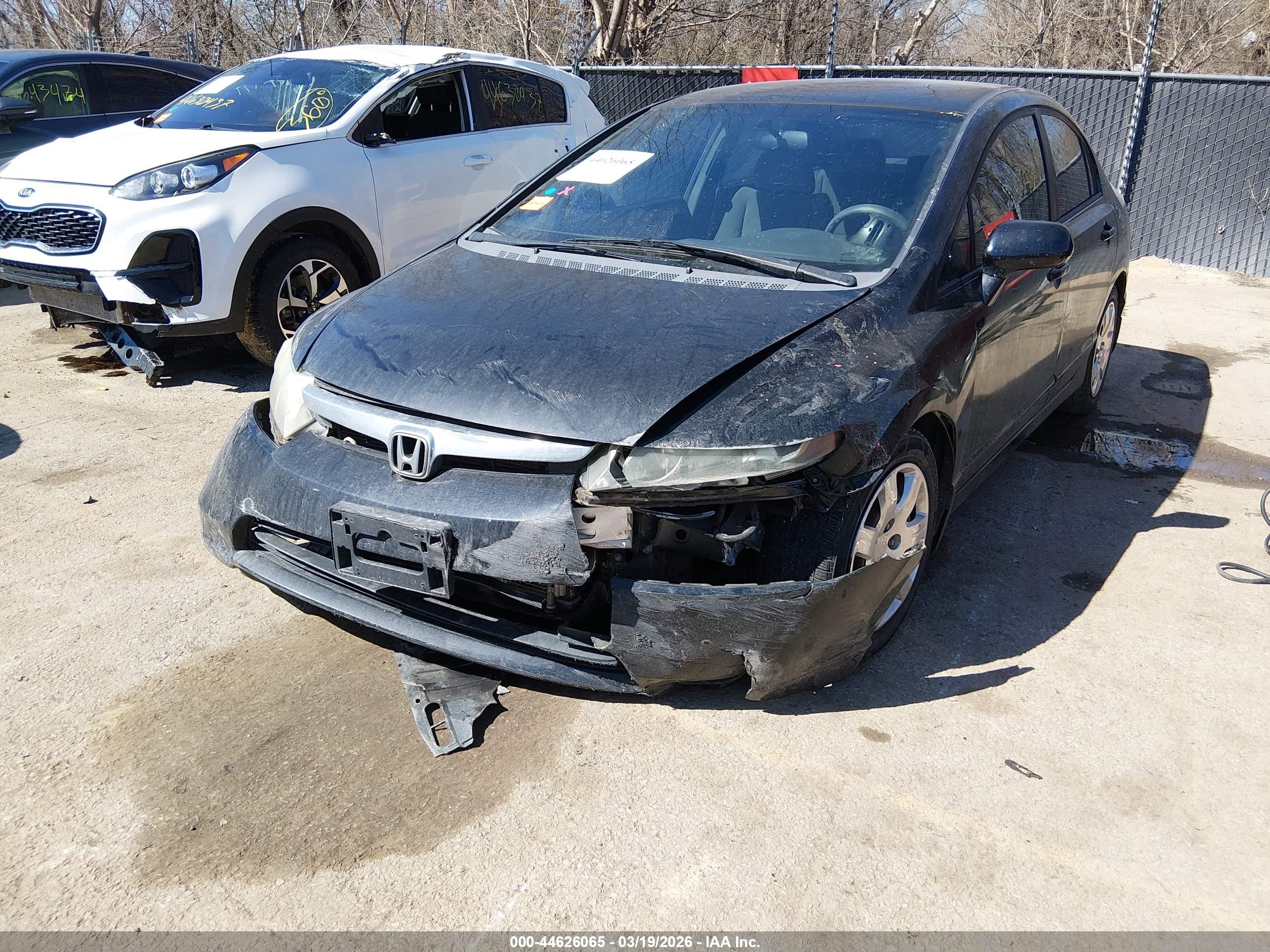 2008 Honda Civic Lx Black vin: 1HGFA16538L039368