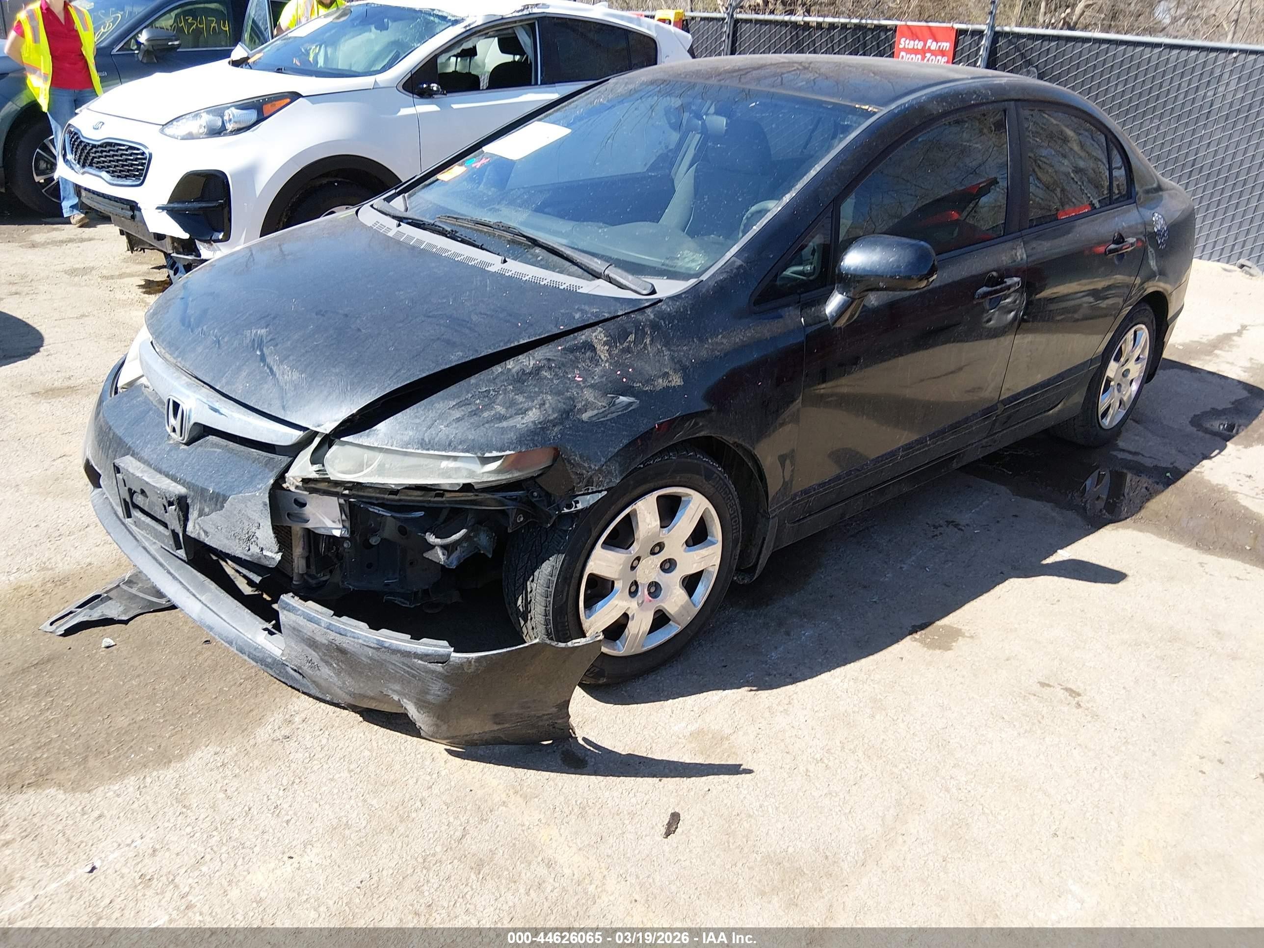 2008 Honda Civic Lx Black vin: 1HGFA16538L039368