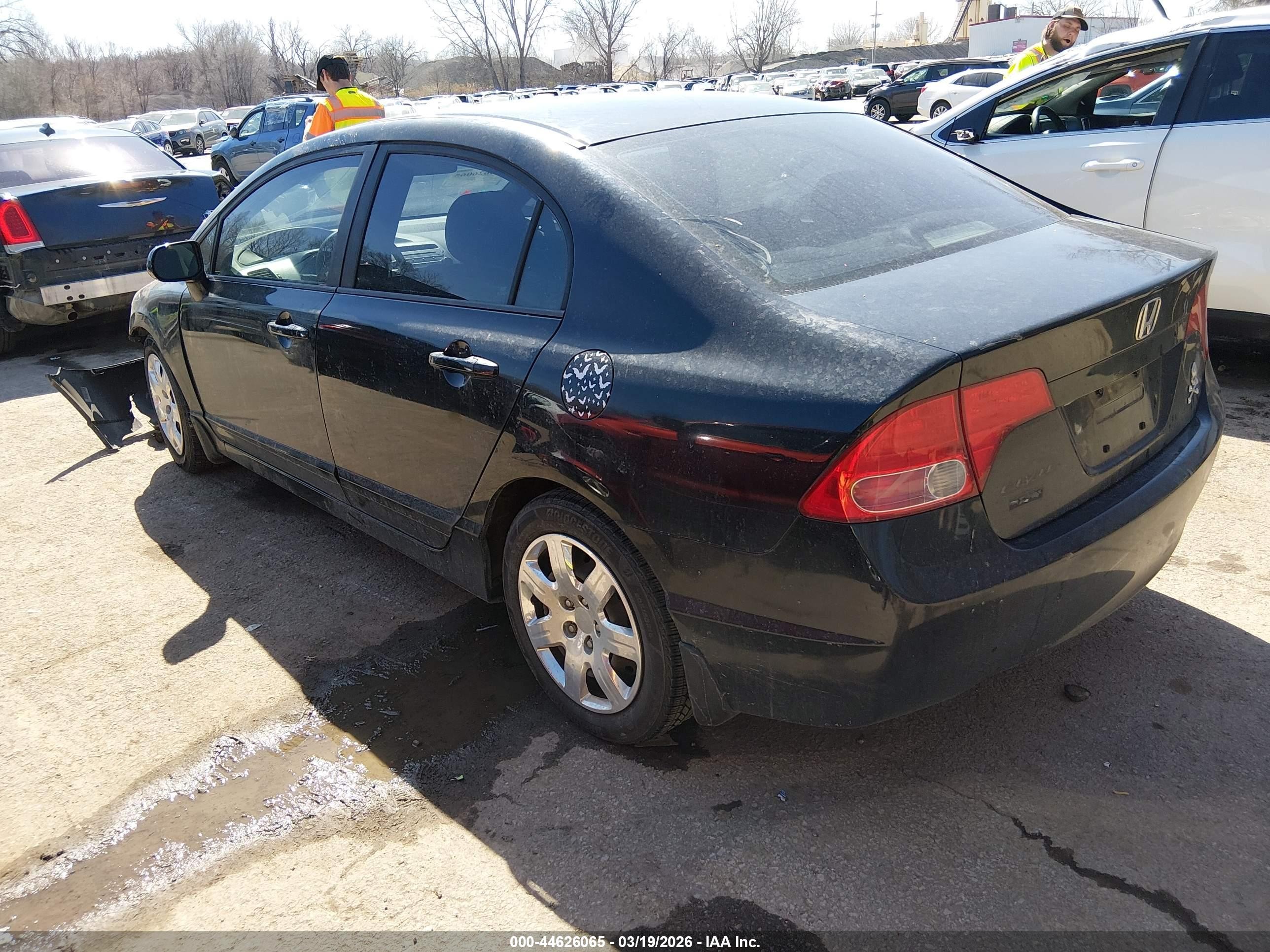 2008 Honda Civic Lx Black vin: 1HGFA16538L039368