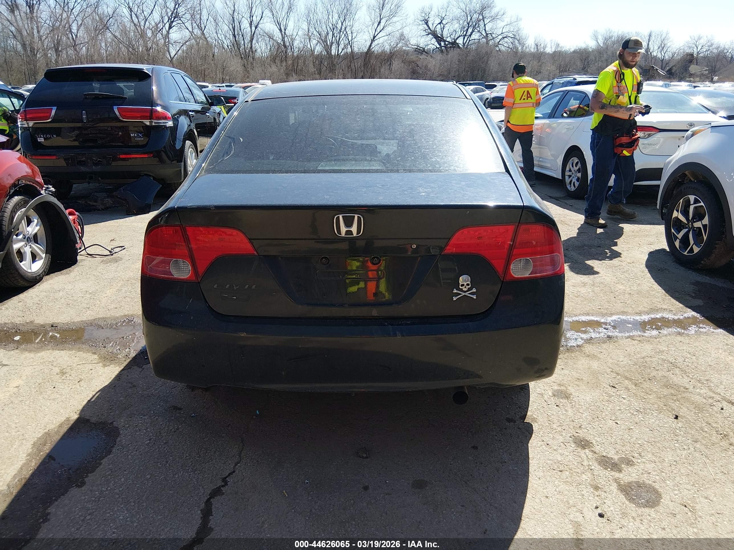 2008 Honda Civic Lx Black vin: 1HGFA16538L039368