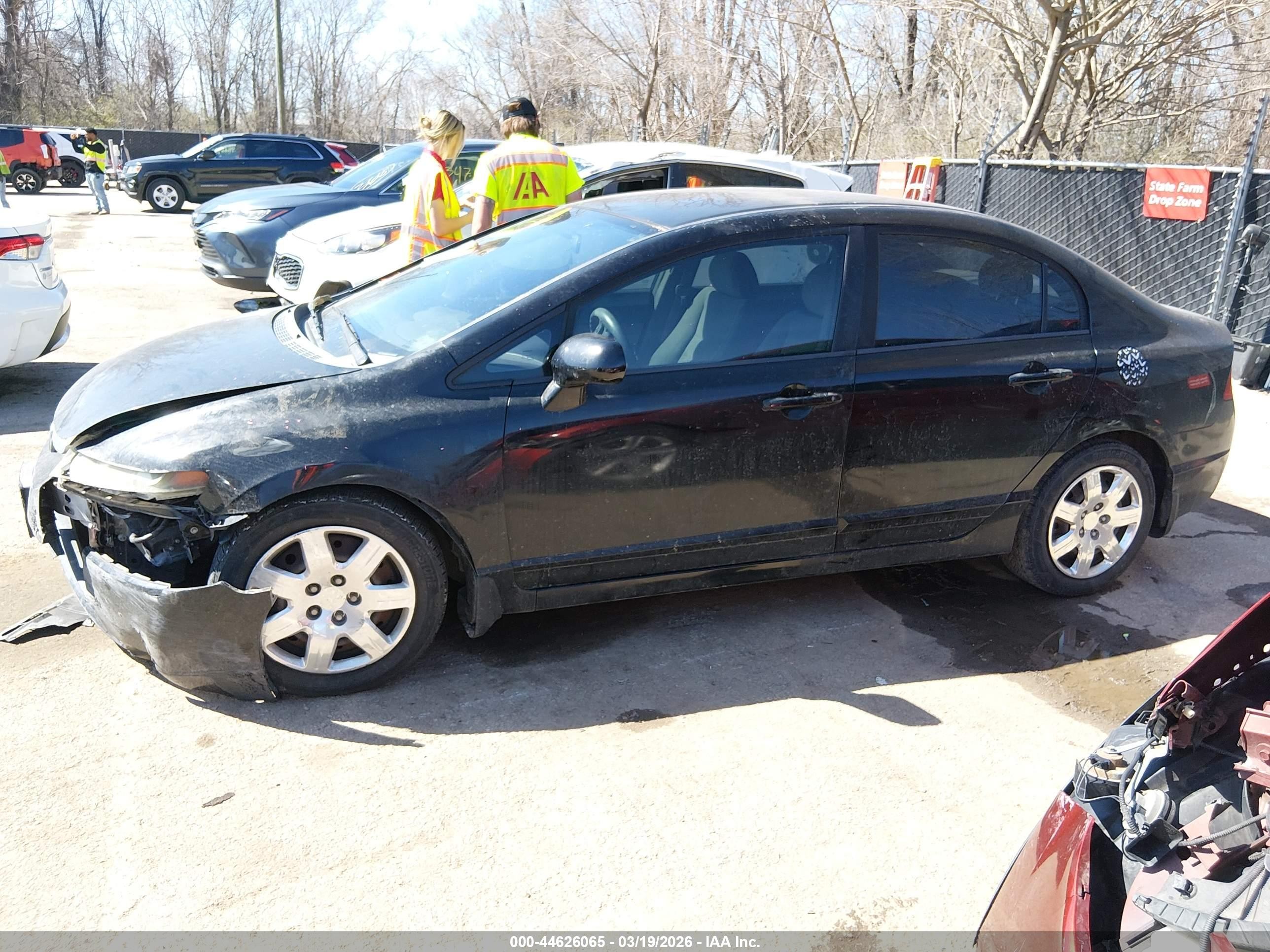 2008 Honda Civic Lx Black vin: 1HGFA16538L039368