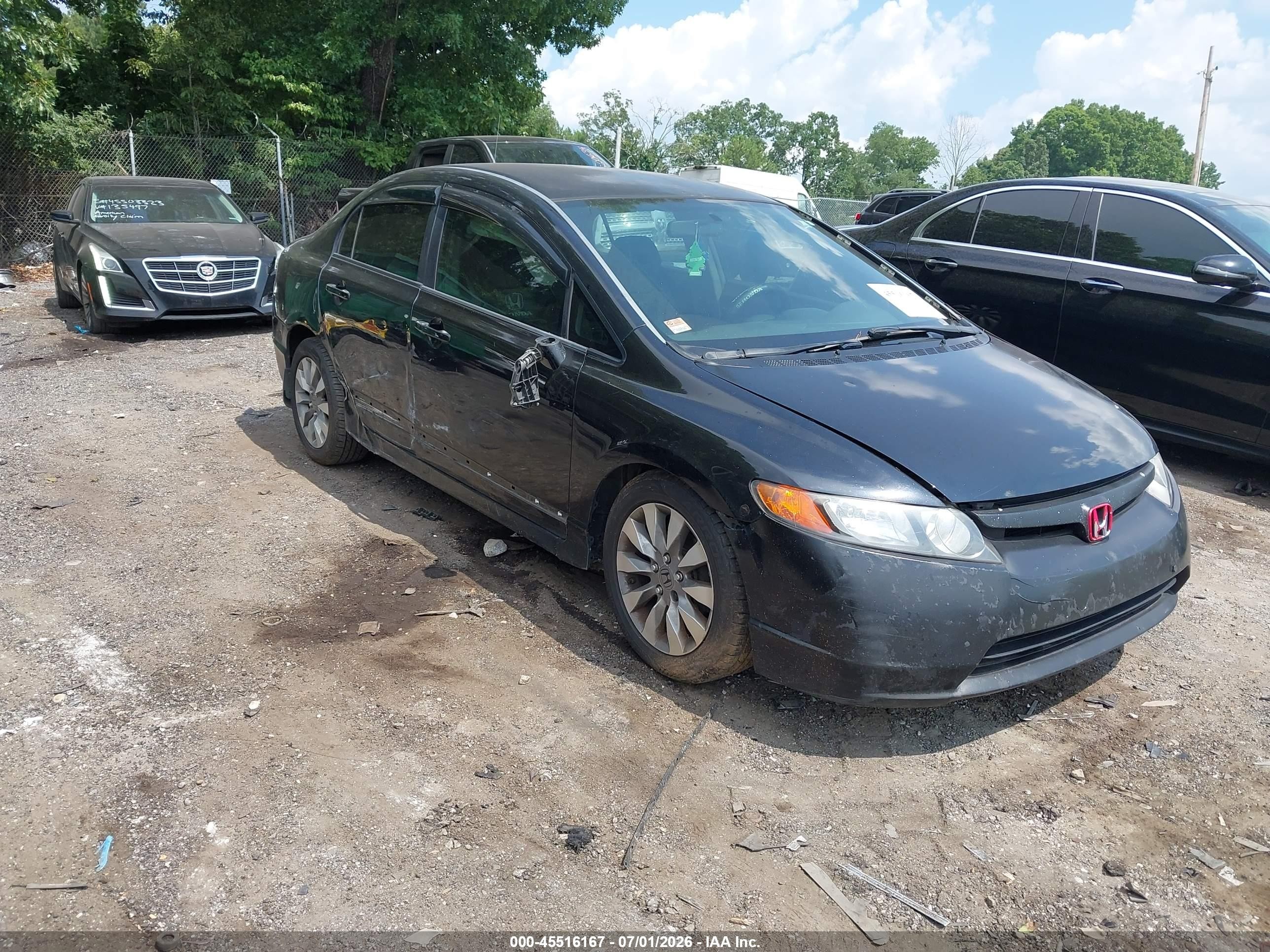 2008 Honda Civic Lx Black vin: 1HGFA16538L052282