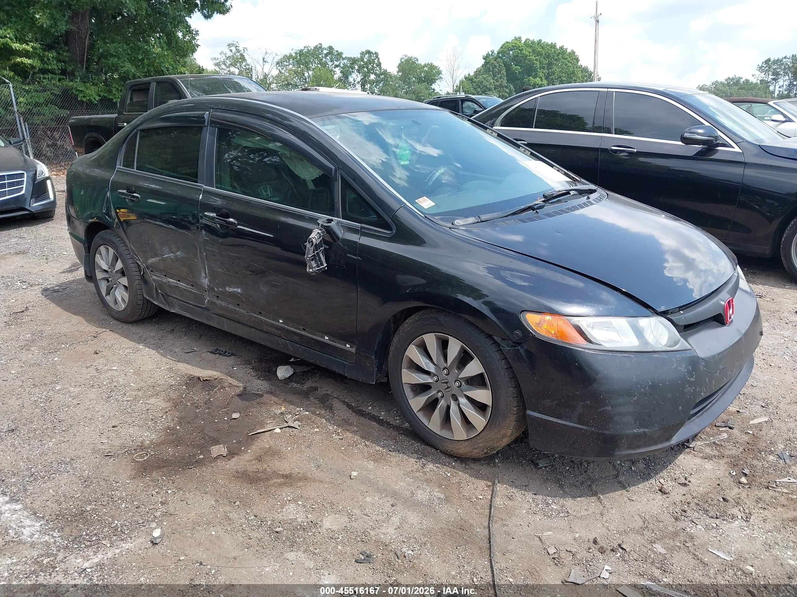 2008 Honda Civic Lx Black vin: 1HGFA16538L052282