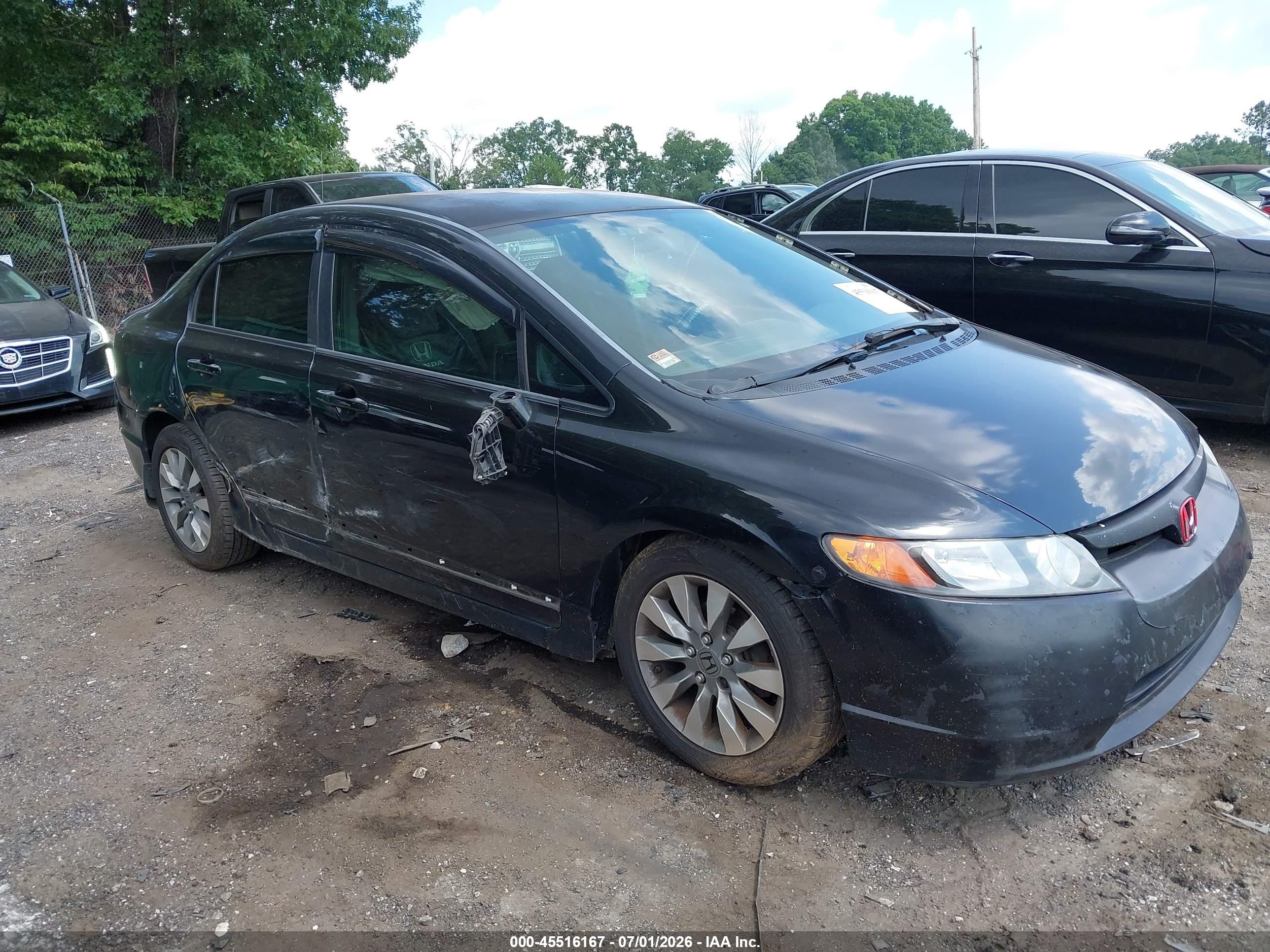 2008 Honda Civic Lx Black vin: 1HGFA16538L052282