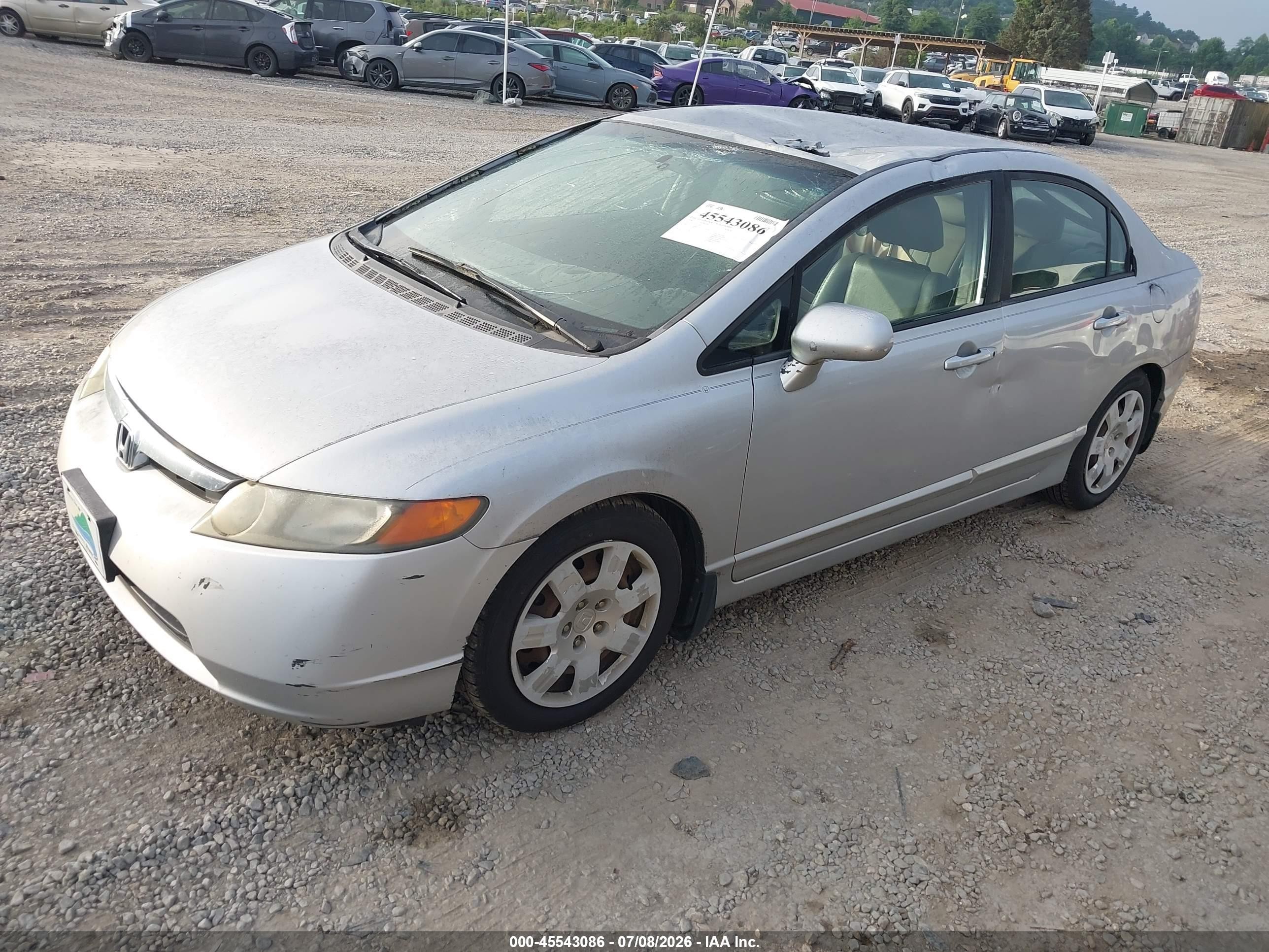 2008 Honda Civic Lx Серебряный vin: 1HGFA16538L053139