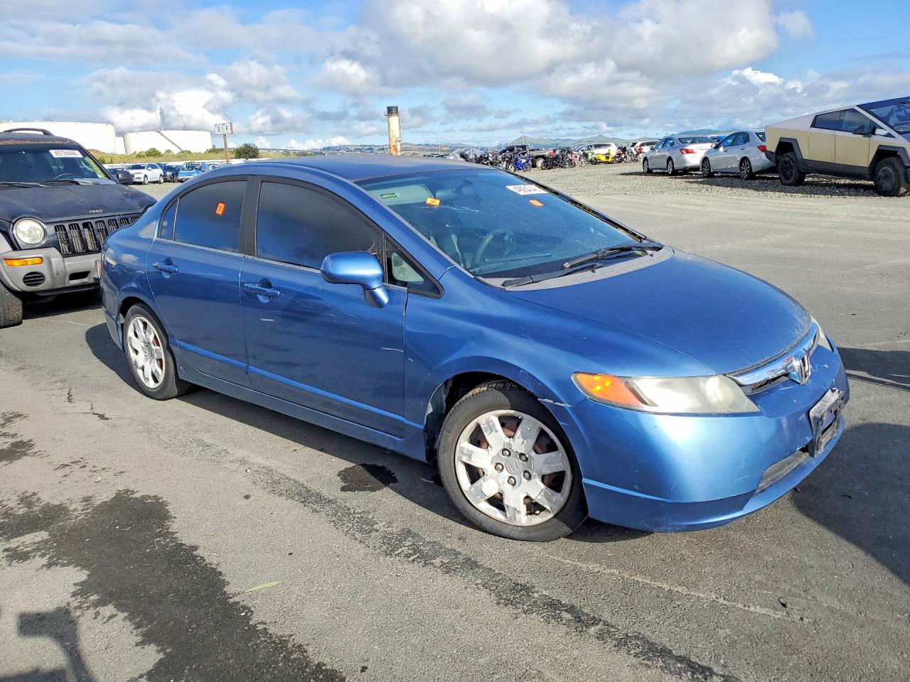 2008 Honda Civic Lx Blue vin: 1HGFA16538L057983