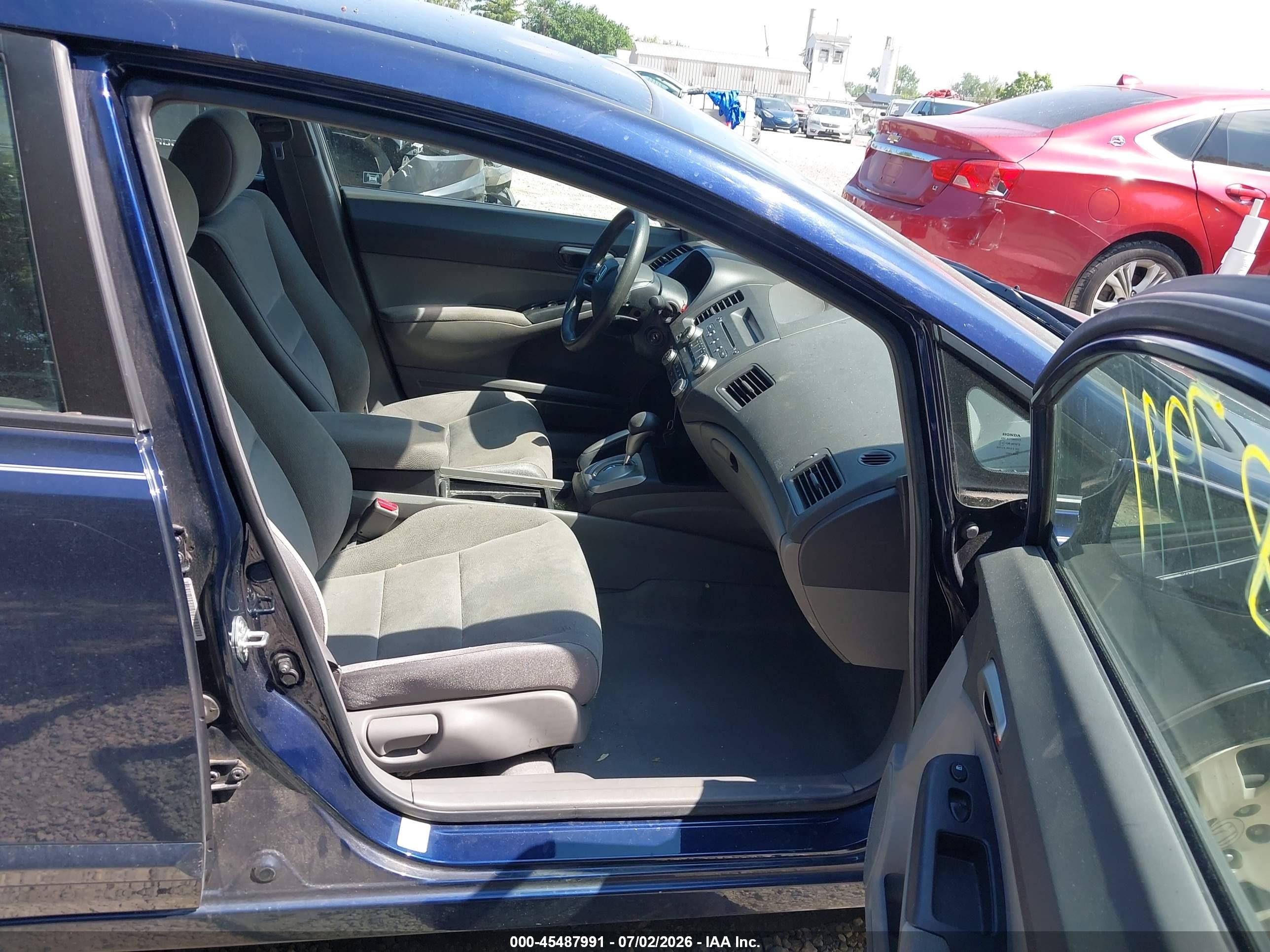 2008 Honda Civic Lx Blue vin: 1HGFA16538L072919