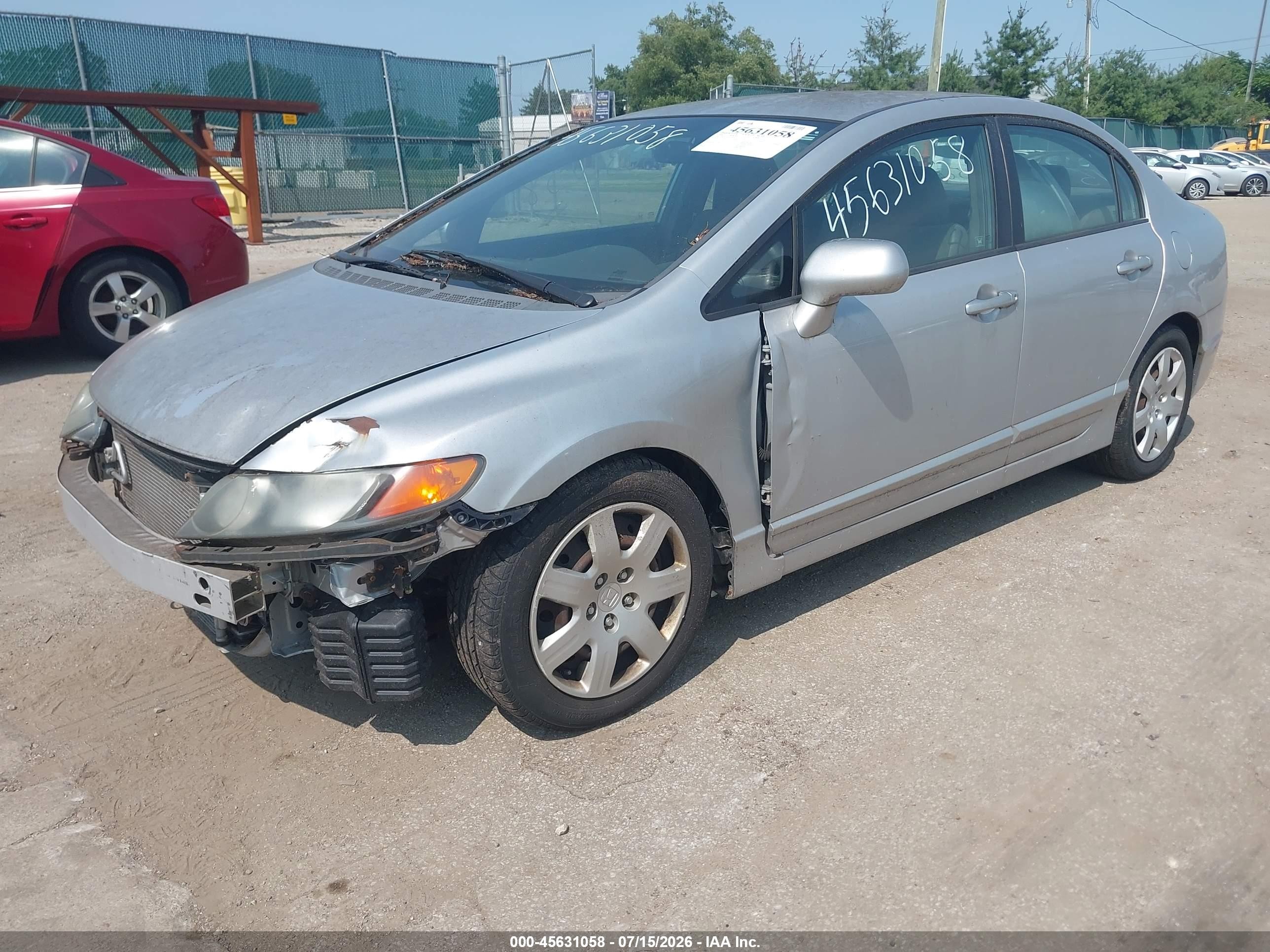 2008 Honda Civic Lx Silver vin: 1HGFA16538L078574