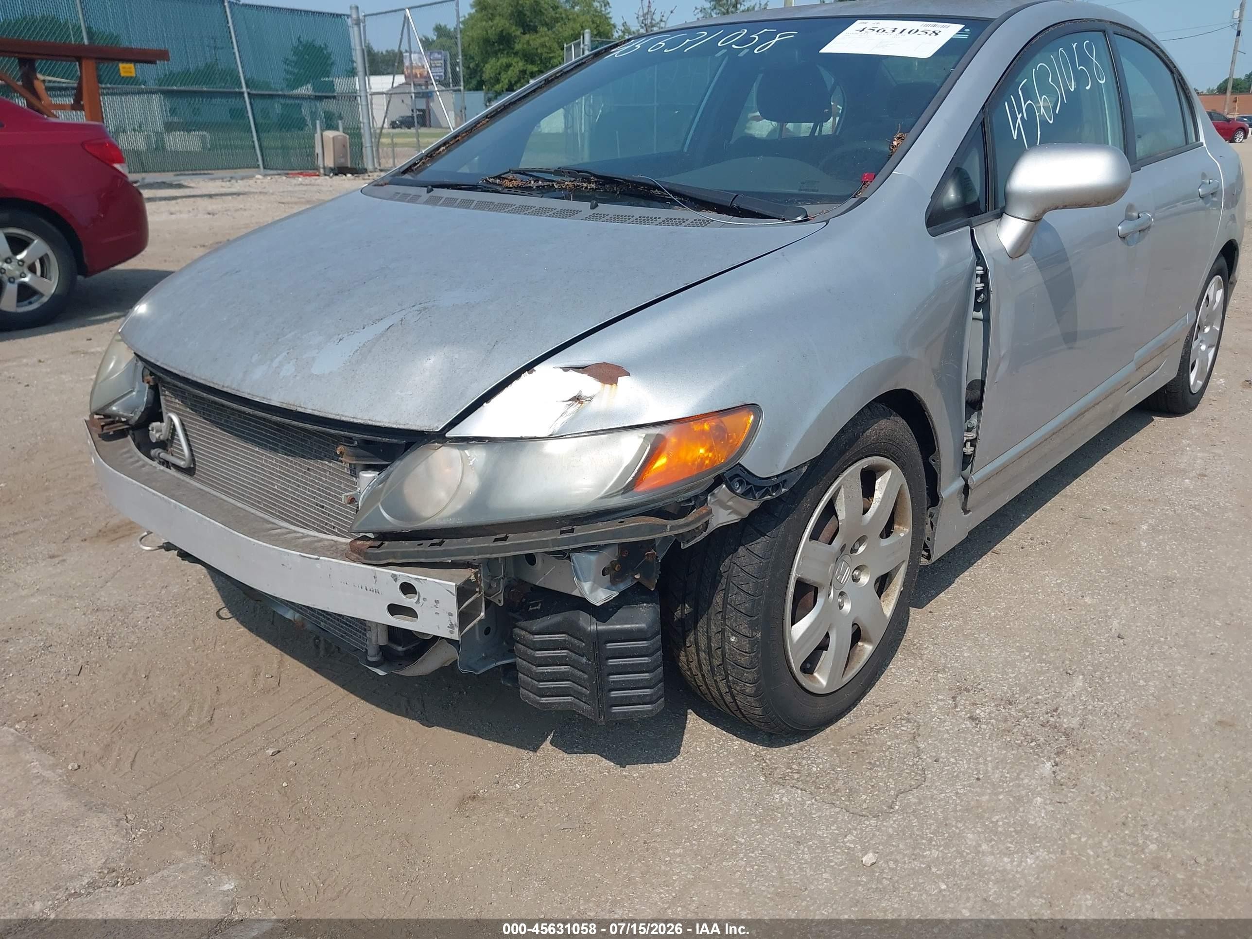 2008 Honda Civic Lx Silver vin: 1HGFA16538L078574