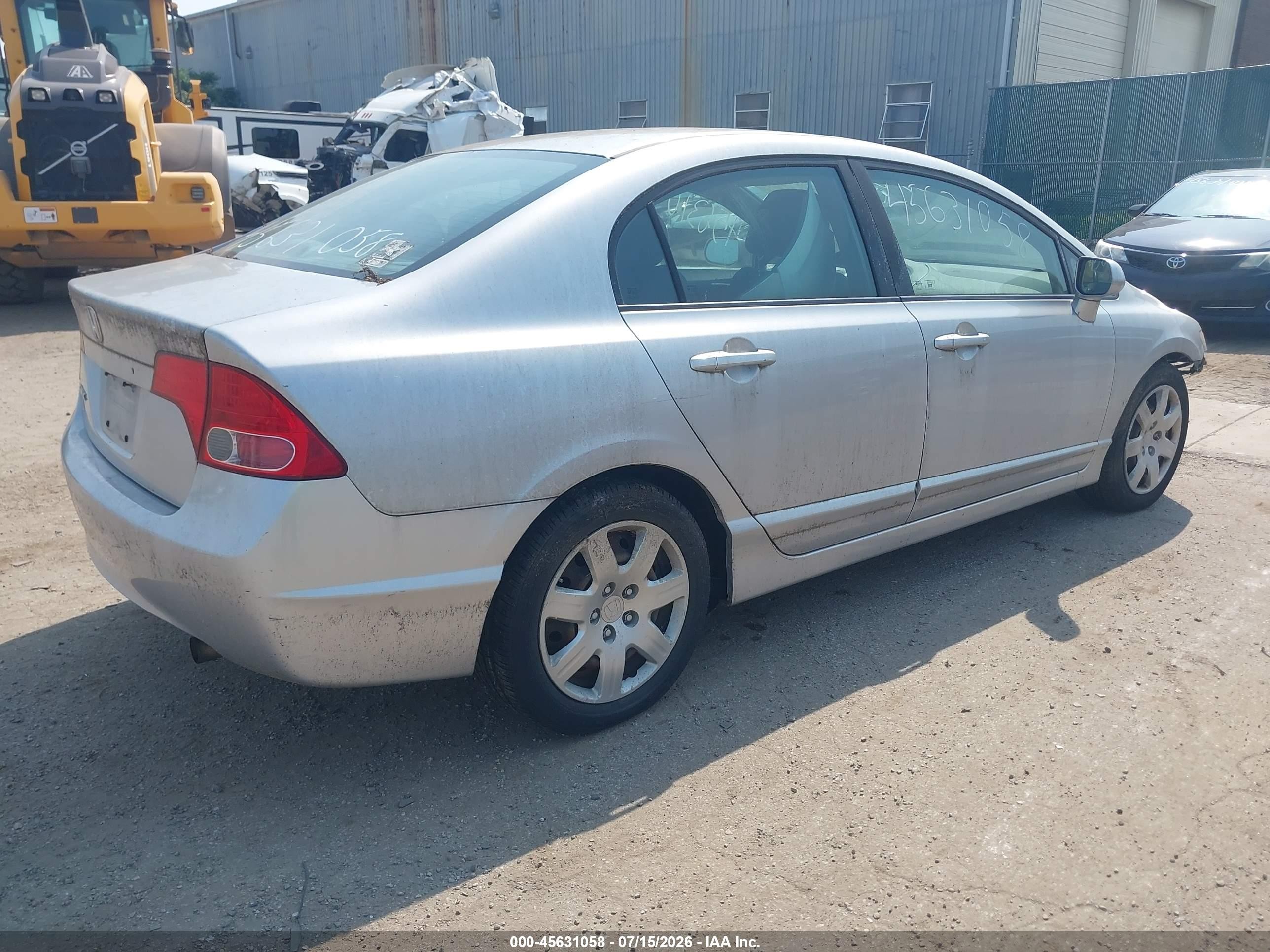 2008 Honda Civic Lx Silver vin: 1HGFA16538L078574